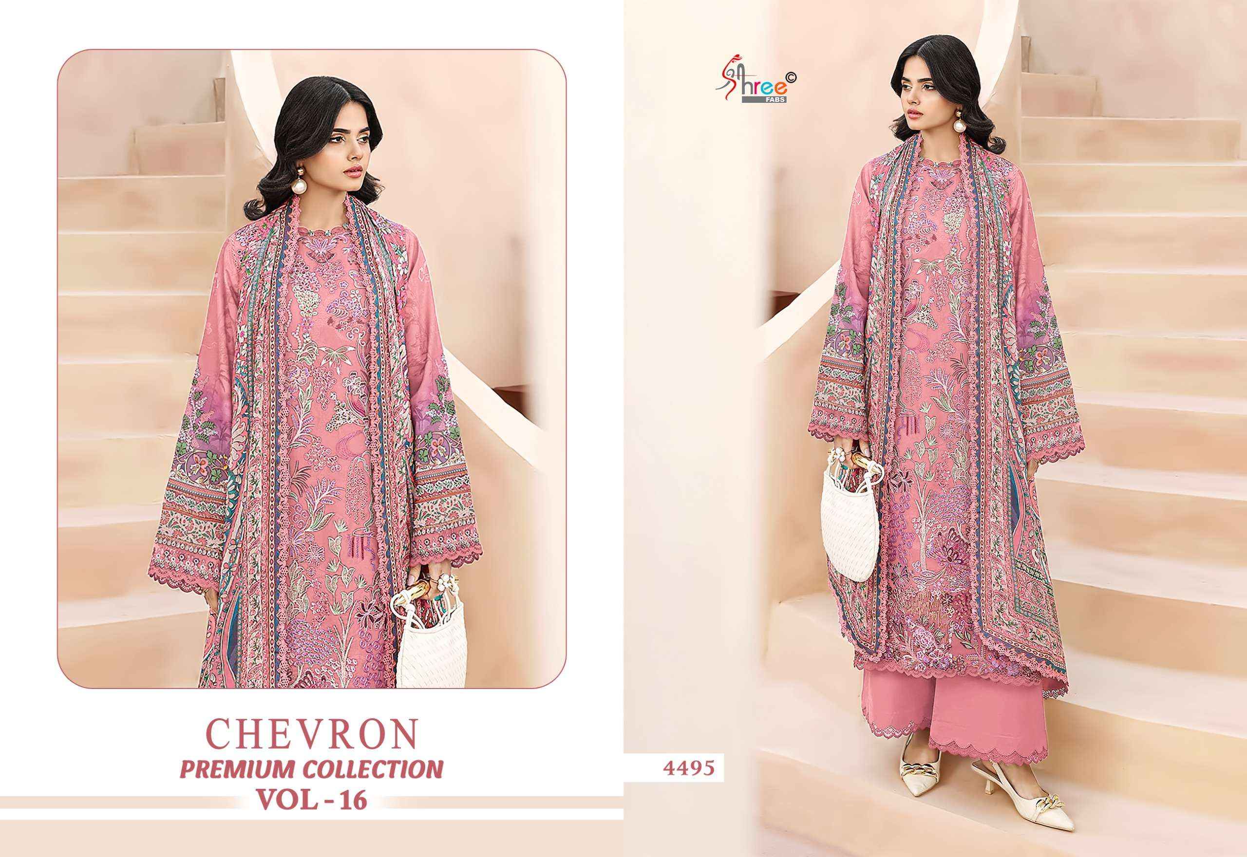 Shree Fabs Chevron Premium Collection Vol 16 Cotton Dress Material 8 pcs Catalogue