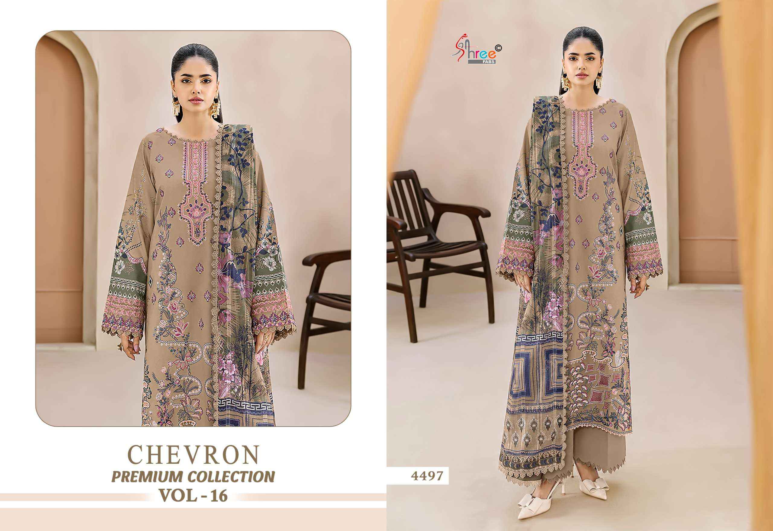 Shree Fabs Chevron Premium Collection Vol 16 Cotton Dress Material 8 pcs Catalogue