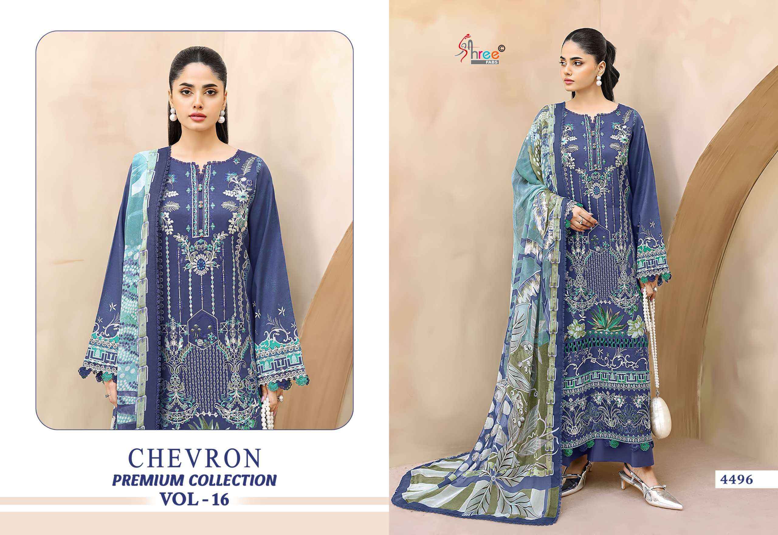 Shree Fabs Chevron Premium Collection Vol 16 Cotton Dress Material 8 pcs Catalogue