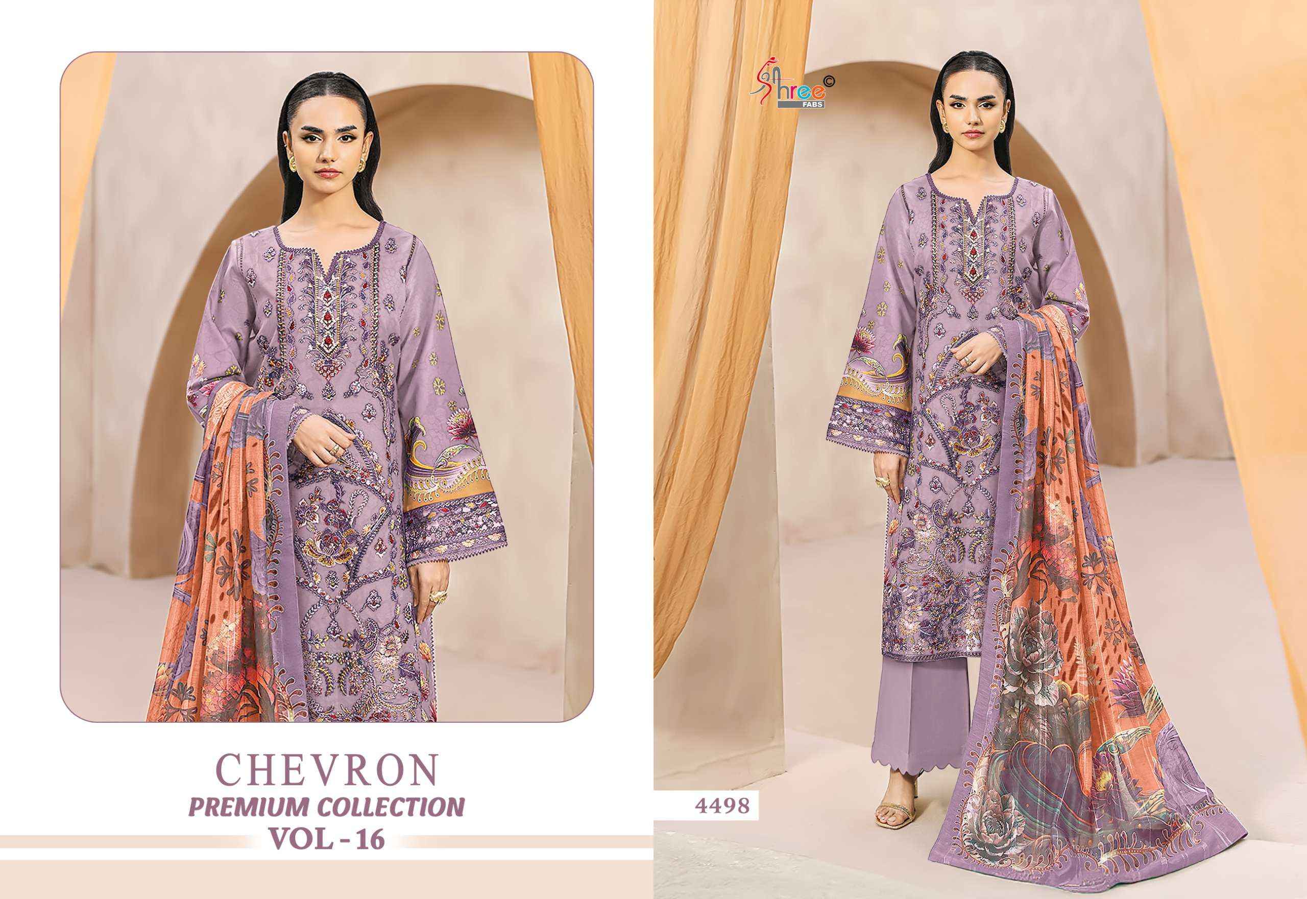Shree Fabs Chevron Premium Collection Vol 16 Cotton Dress Material 8 pcs Catalogue