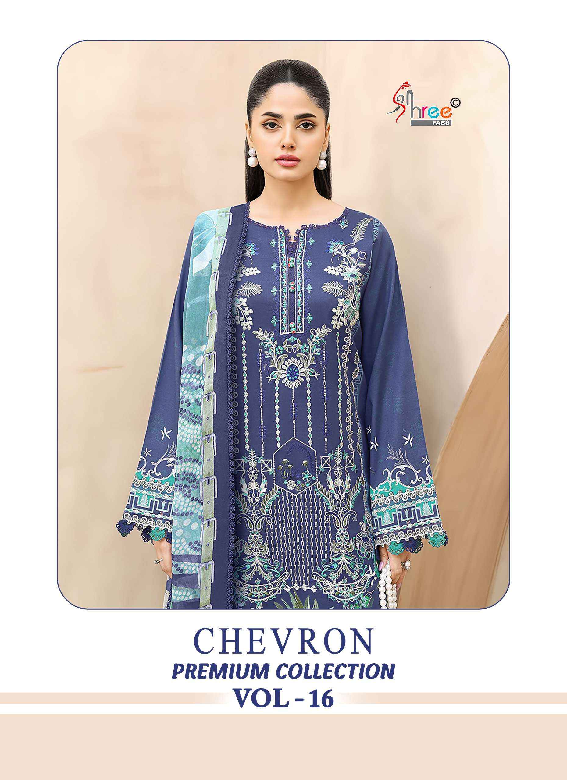 Shree Fabs Chevron Premium Collection Vol 16 Cotton Dress Material 8 pcs Catalogue