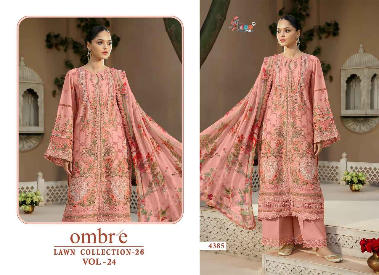 Shree Fabs Ombre Lawn Collection 26 Vol 24 Cotton Dress Material 6 pcs Catalogue