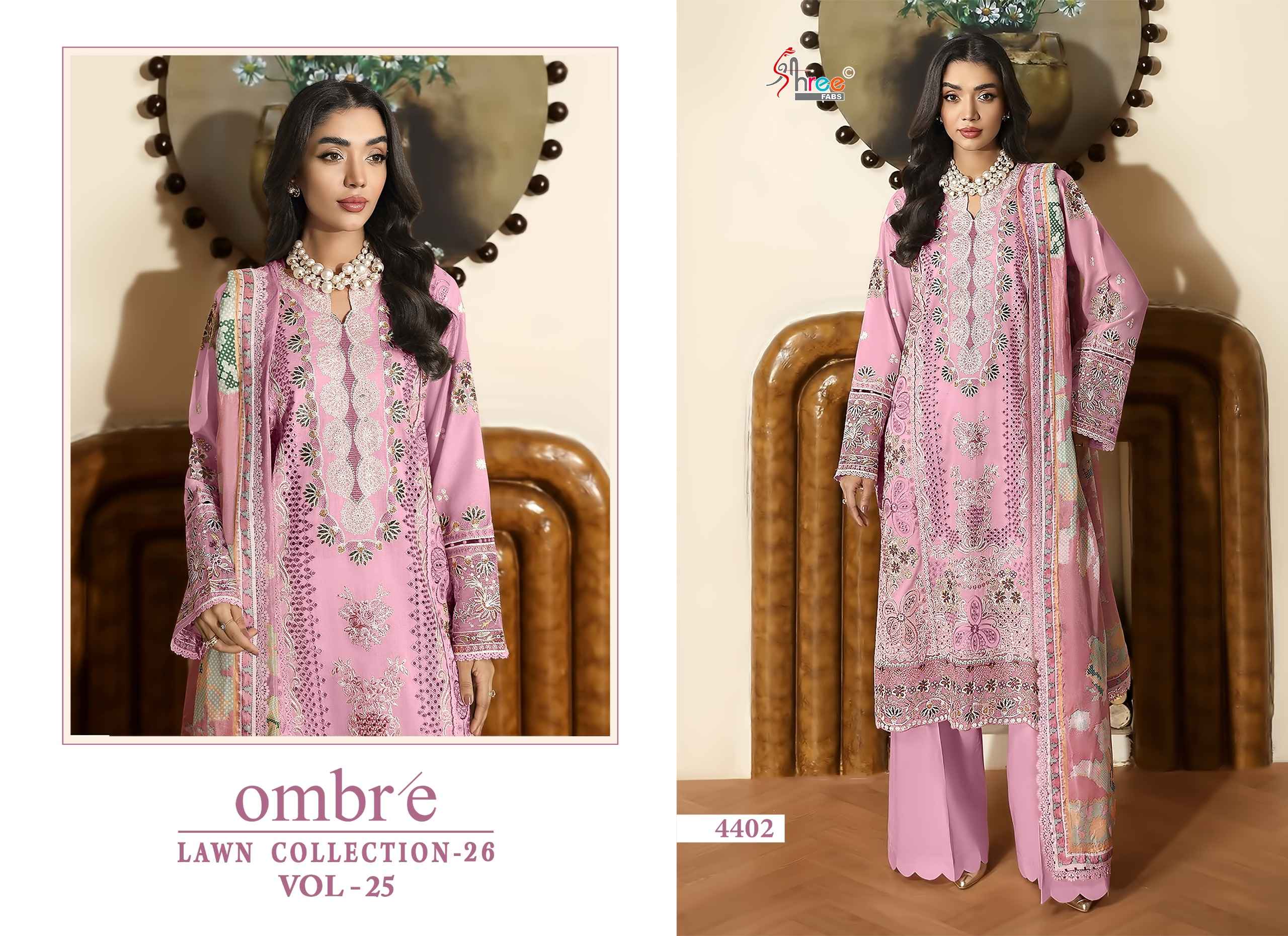 Shree Fabs Ombre Lawn Collection 26 Vol 25 Cotton Dress Material 6 pcs Catalogue