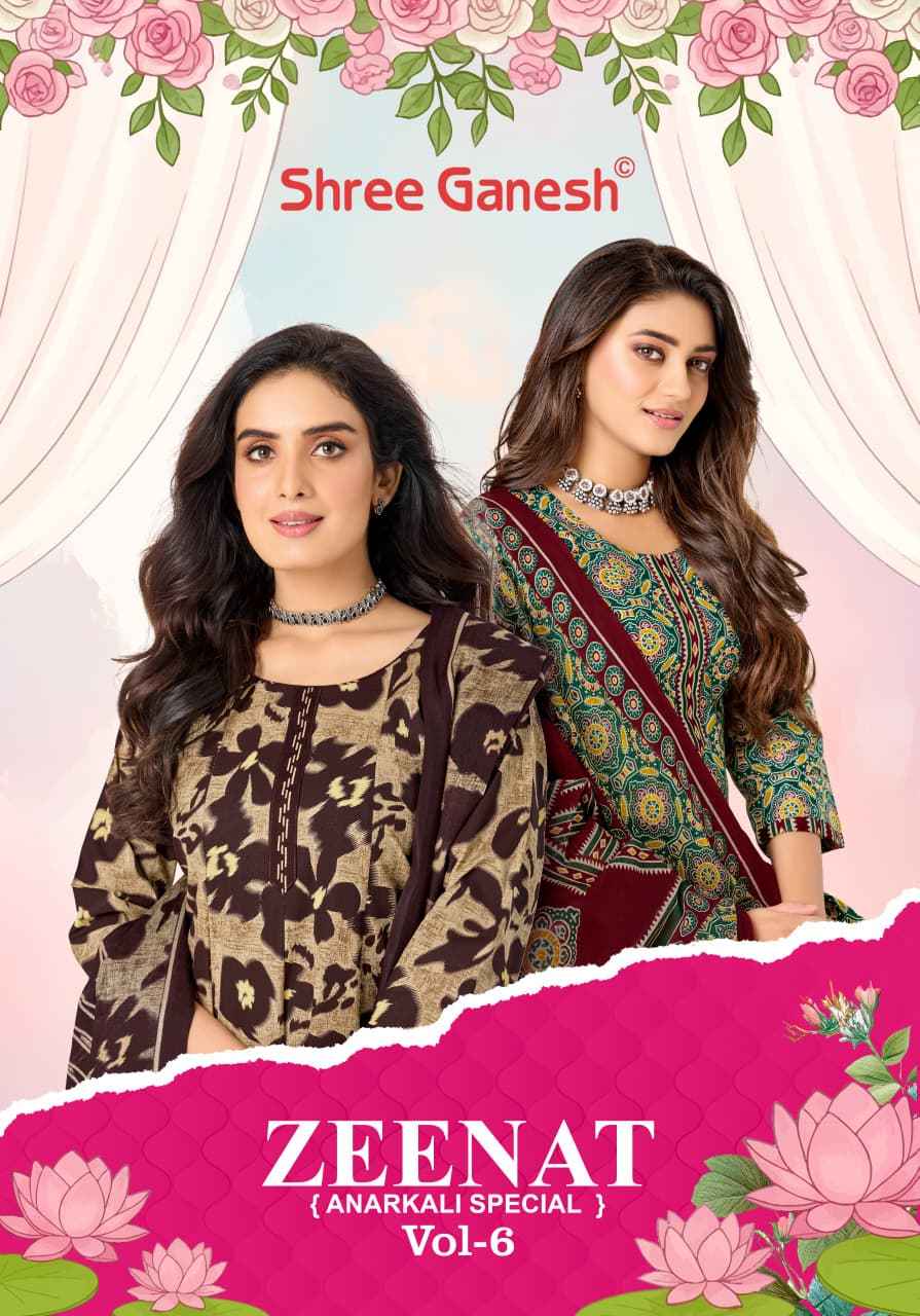 Shree Ganesh Zeenat Vol 6 Cotton Kurti Combo 10 pcs Catalogue