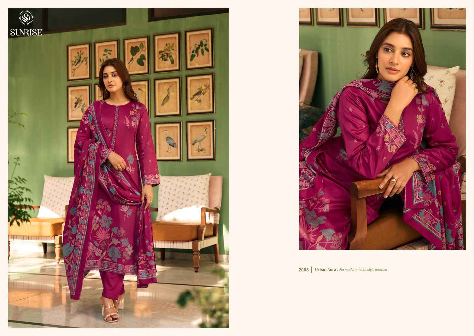 Sunrise Sanaya Vol 2 Jam Satin Dress Material 8 pcs Catalogue