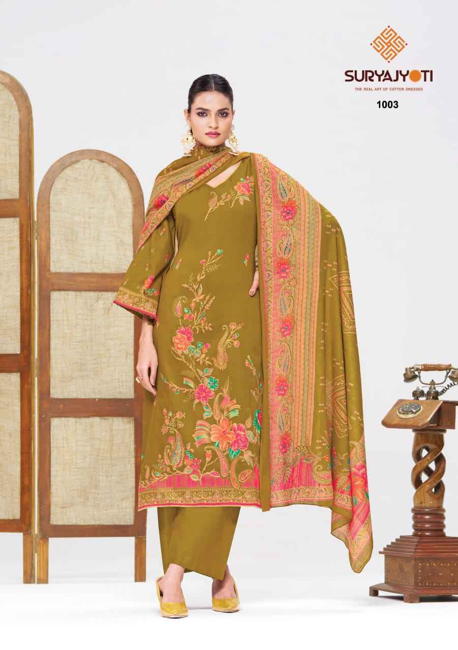 Suryajyoti Kaara Advance Vol 1 Jam Satin Dress Material 6 pcs Catalogue
