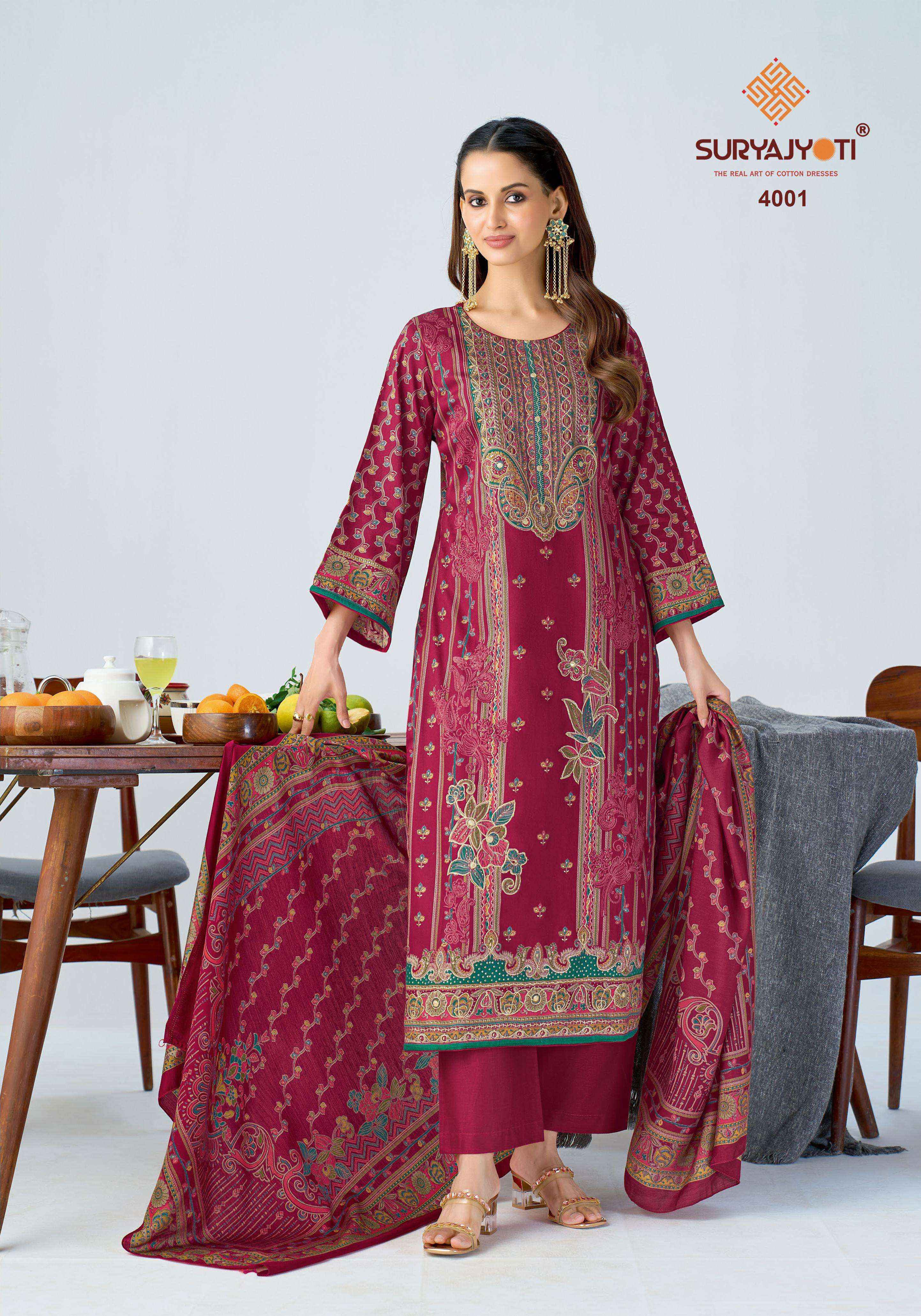Suryajyoti Kamila Vol 4 Jam Satin Dress Material 6 Pcs Catalouge