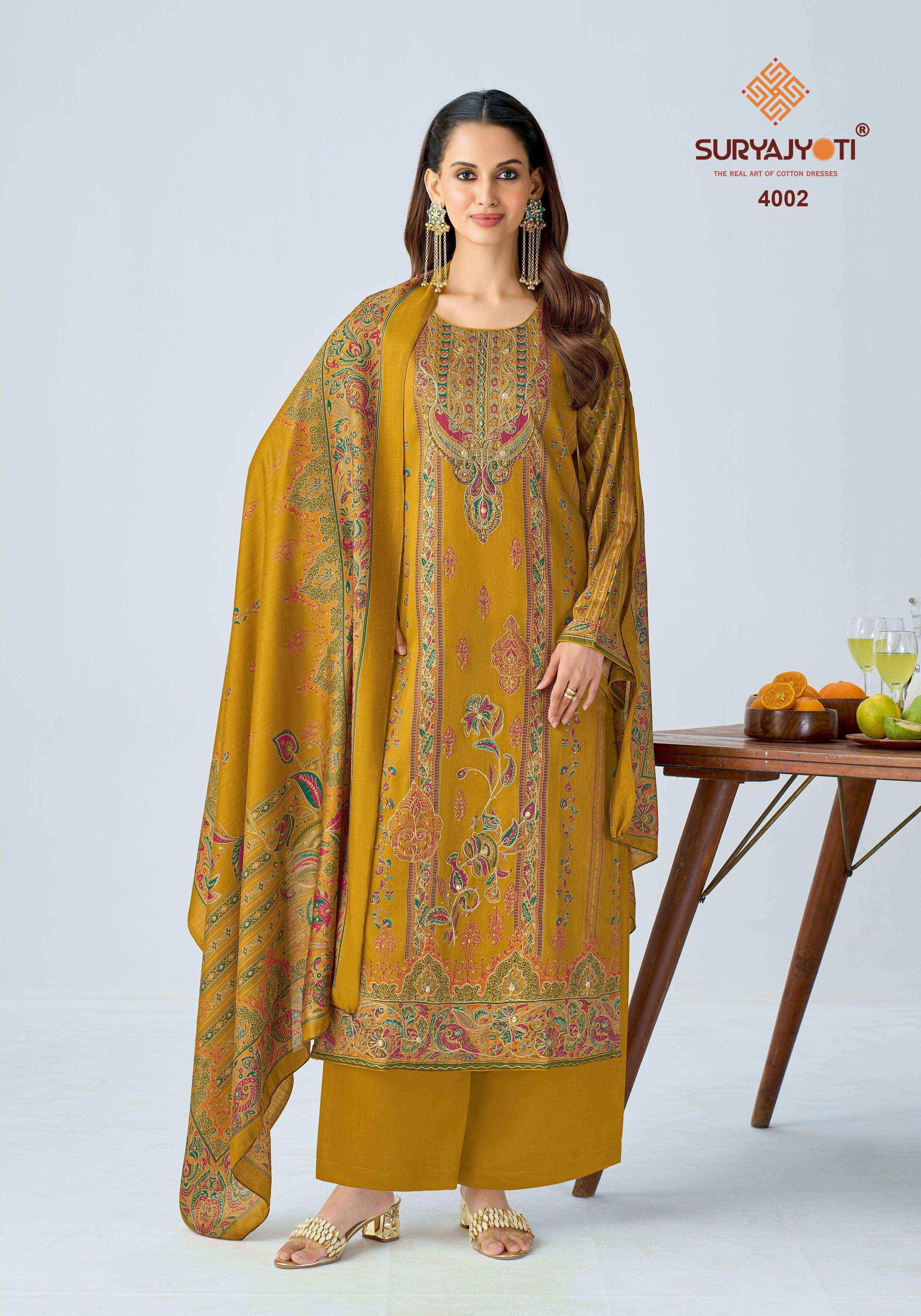 Suryajyoti Kamila Vol 4 Jam Satin Dress Material 6 Pcs Catalouge
