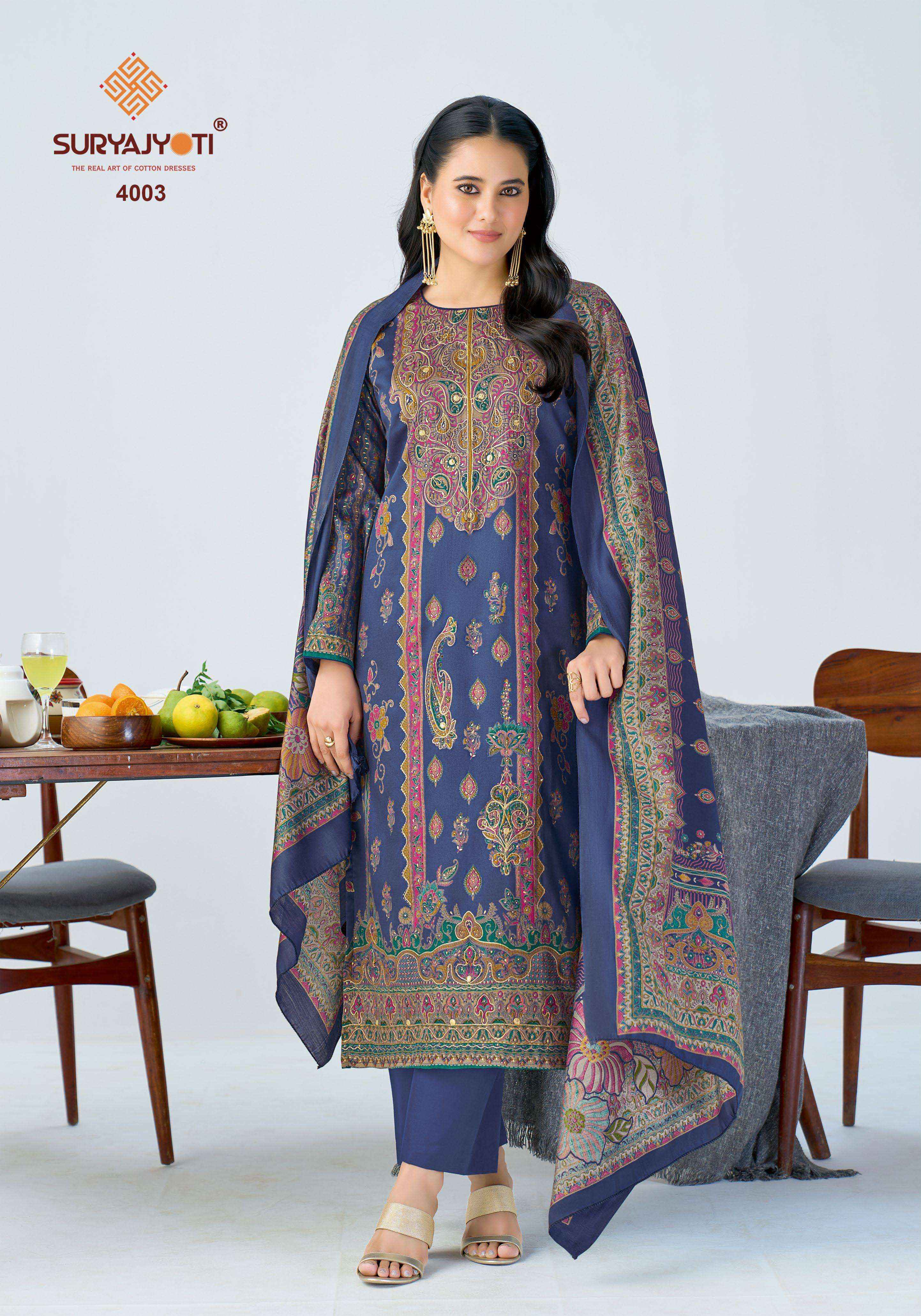 Suryajyoti Kamila Vol 4 Jam Satin Dress Material 6 Pcs Catalouge