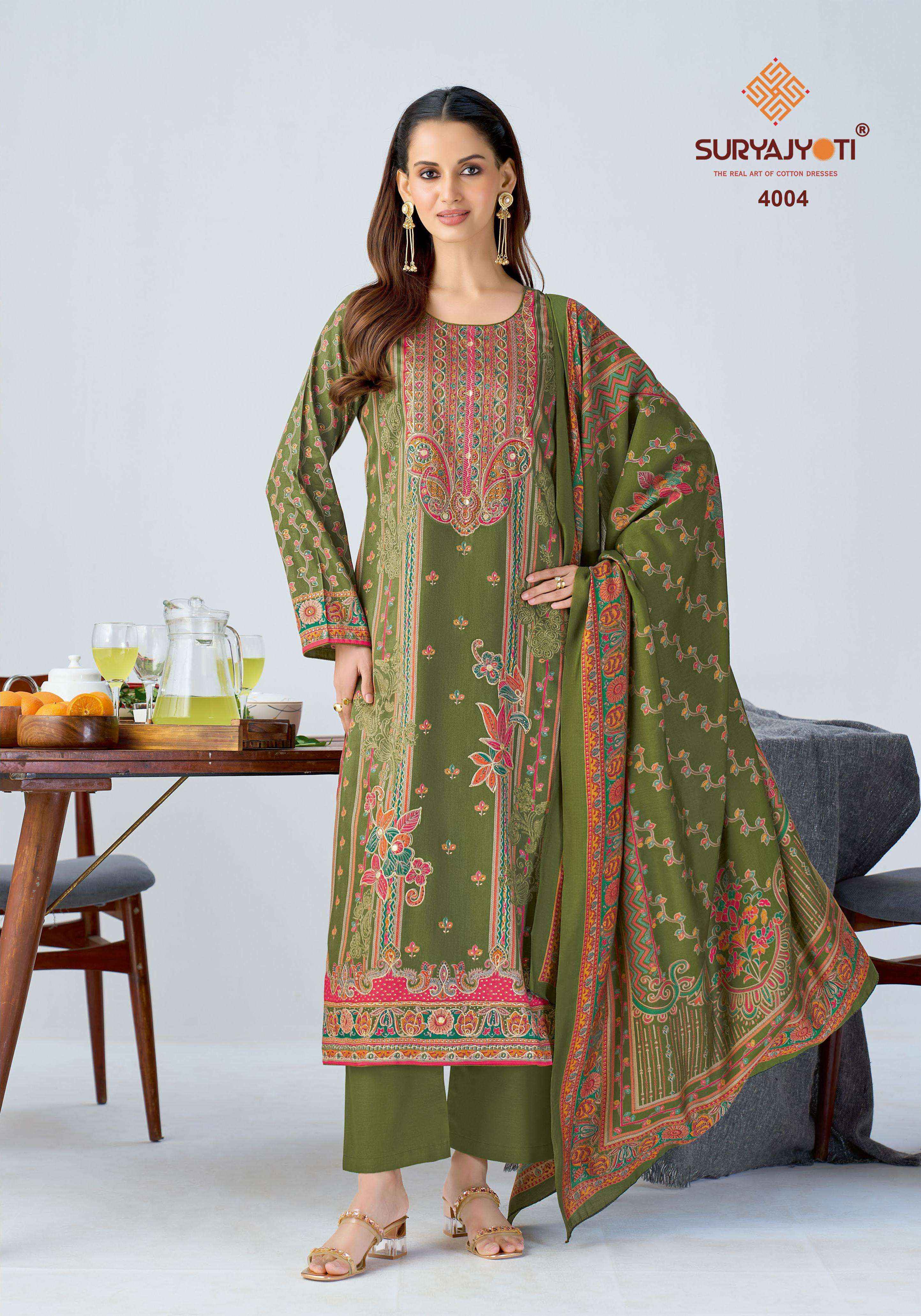 Suryajyoti Kamila Vol 4 Jam Satin Dress Material 6 Pcs Catalouge