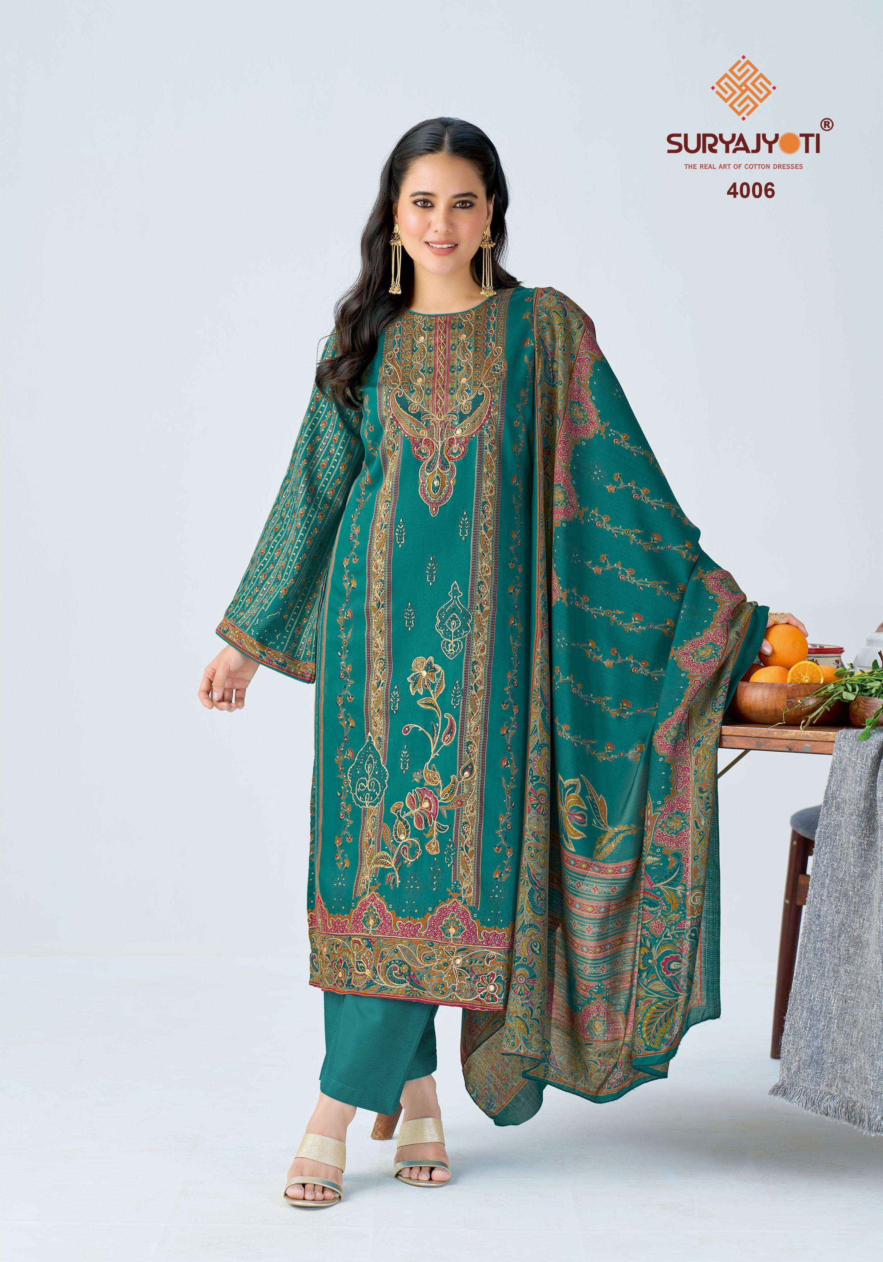 Suryajyoti Kamila Vol 4 Jam Satin Dress Material 6 Pcs Catalouge