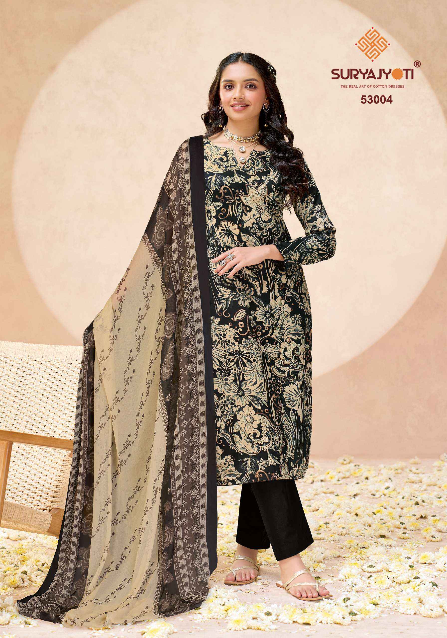 Suryajyoti Naishaa Vol 53 Jam Satin Dress Material 10 pcs Catalogue