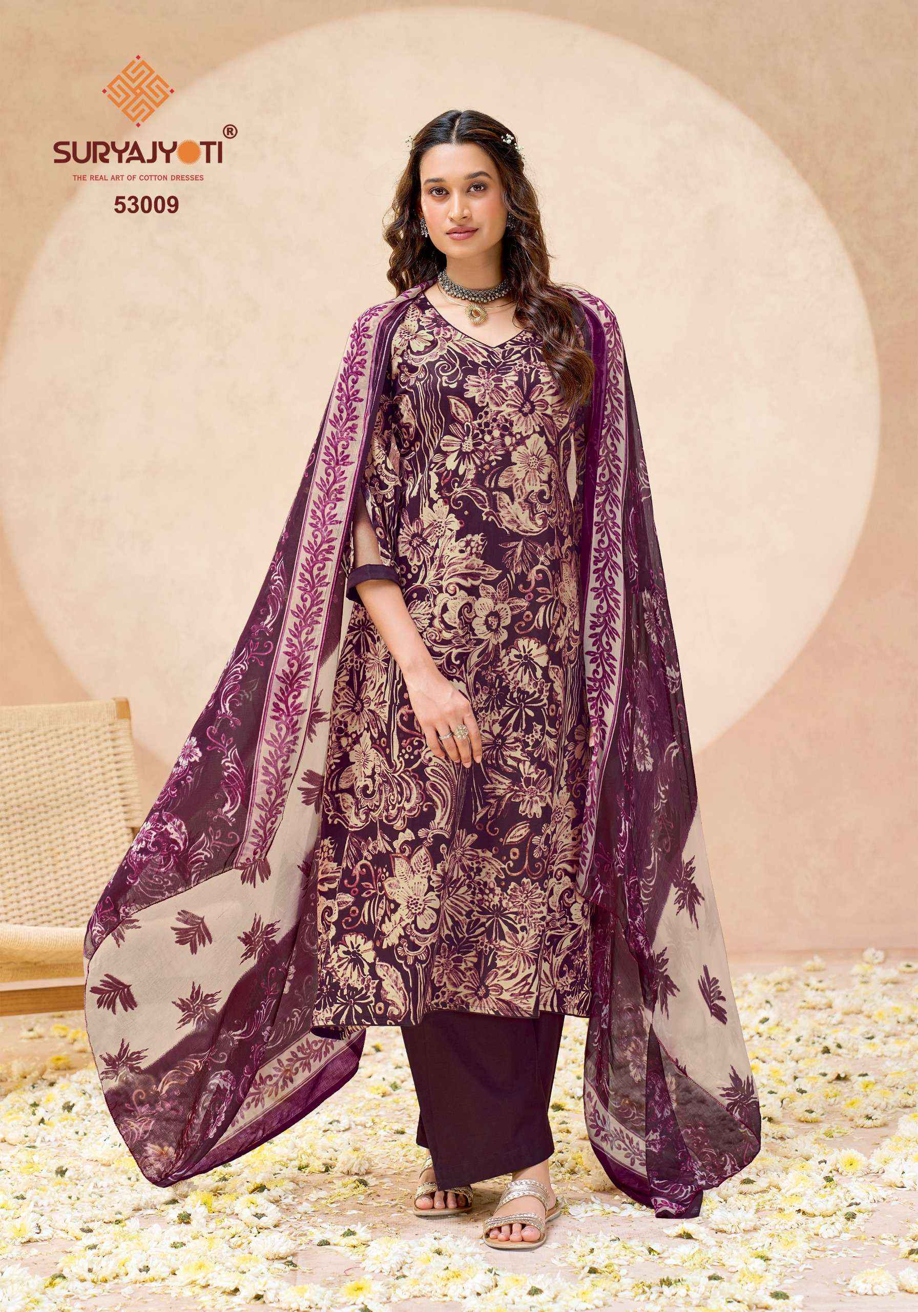 Suryajyoti Naishaa Vol 53 Jam Satin Dress Material 10 pcs Catalogue