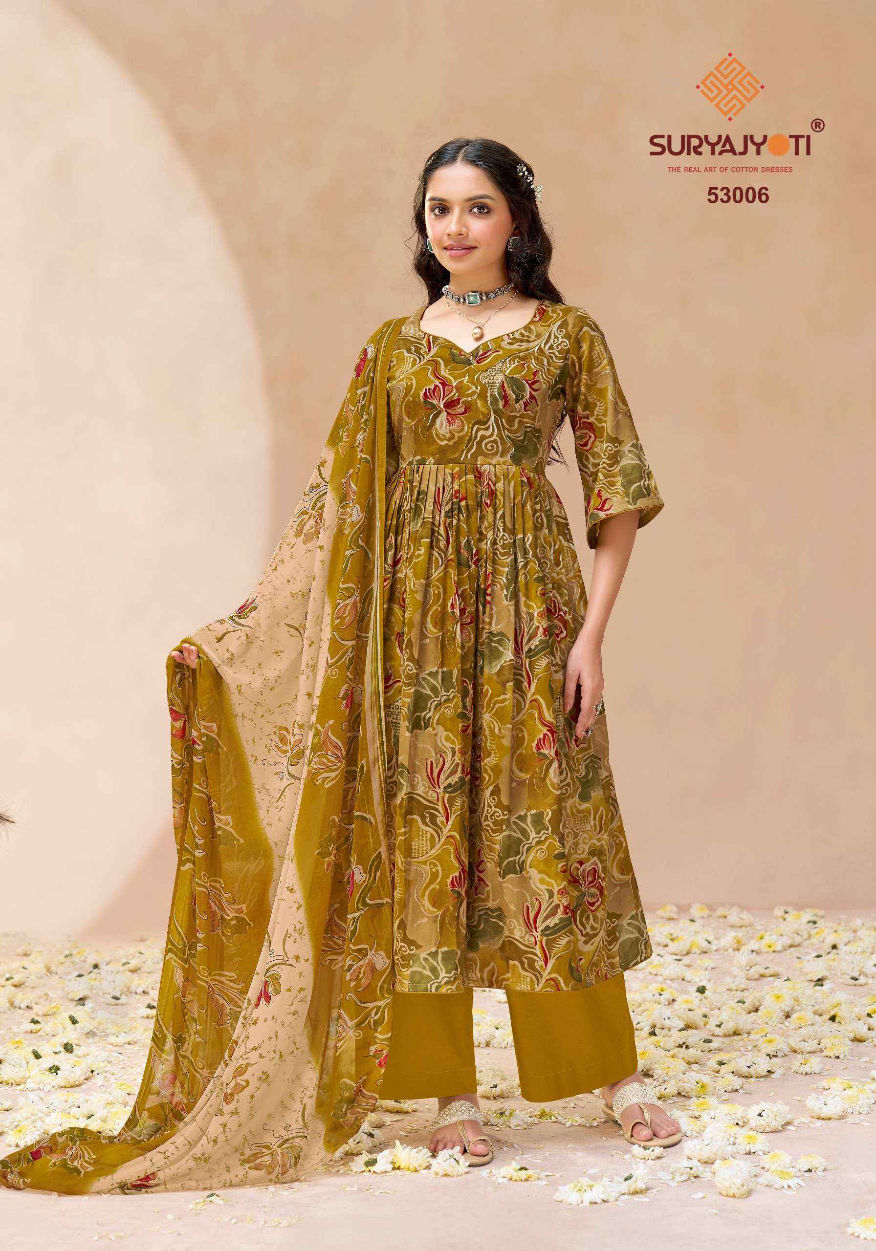 Suryajyoti Naishaa Vol 53 Jam Satin Dress Material 10 pcs Catalogue