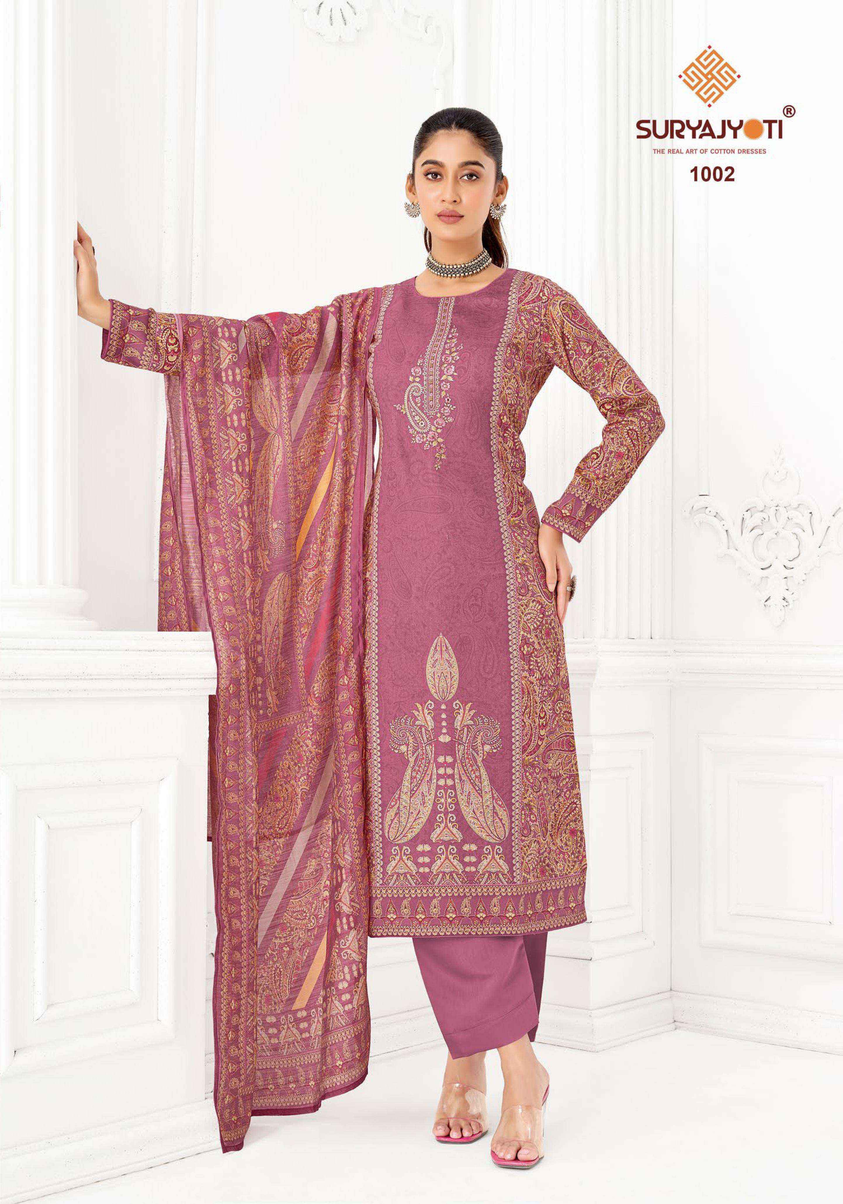 Suryajyoti Namita Vol 1 Jam Satin Dress Material 6 pcs Catalogue