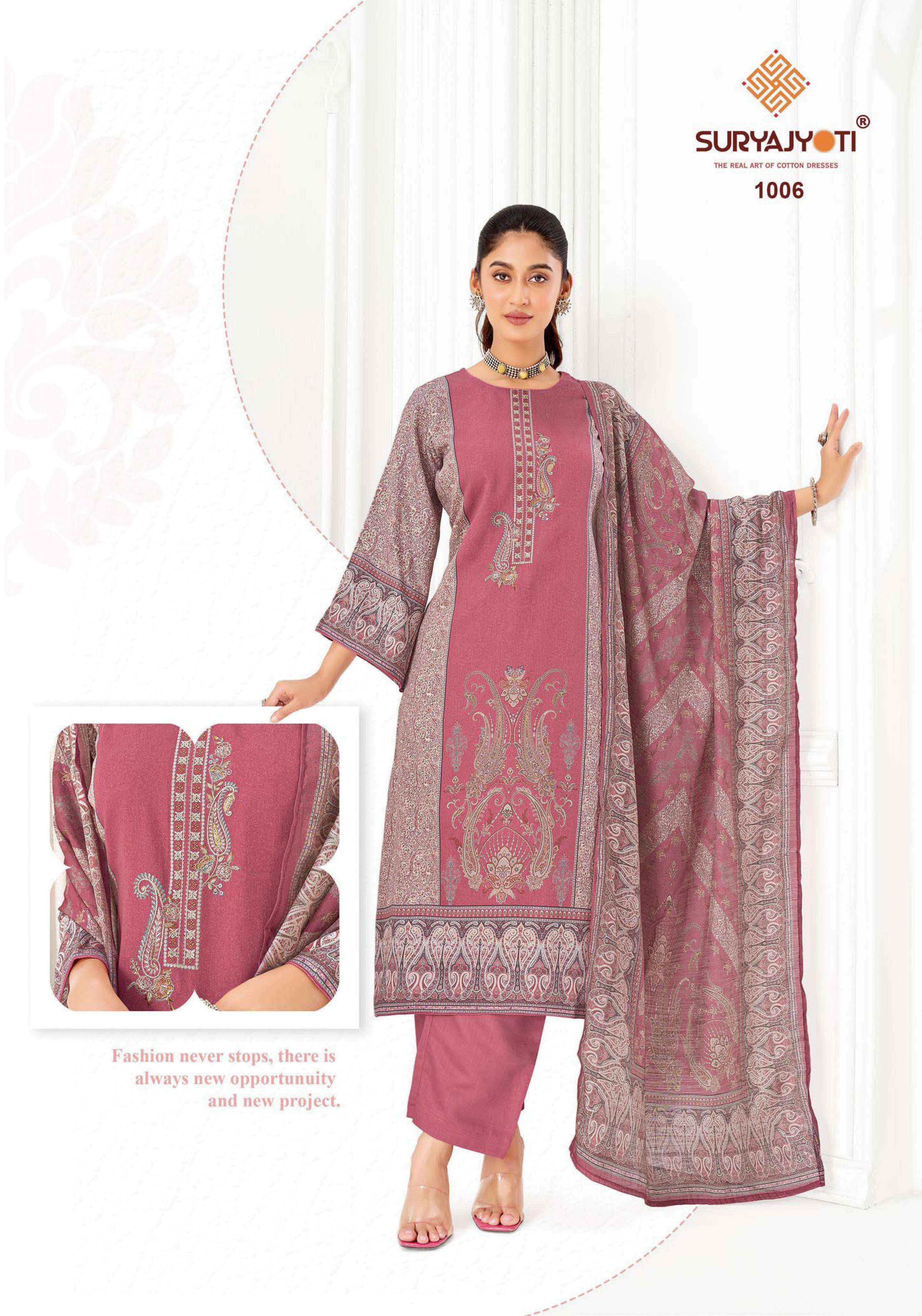 Suryajyoti Namita Vol 1 Jam Satin Dress Material 6 pcs Catalogue