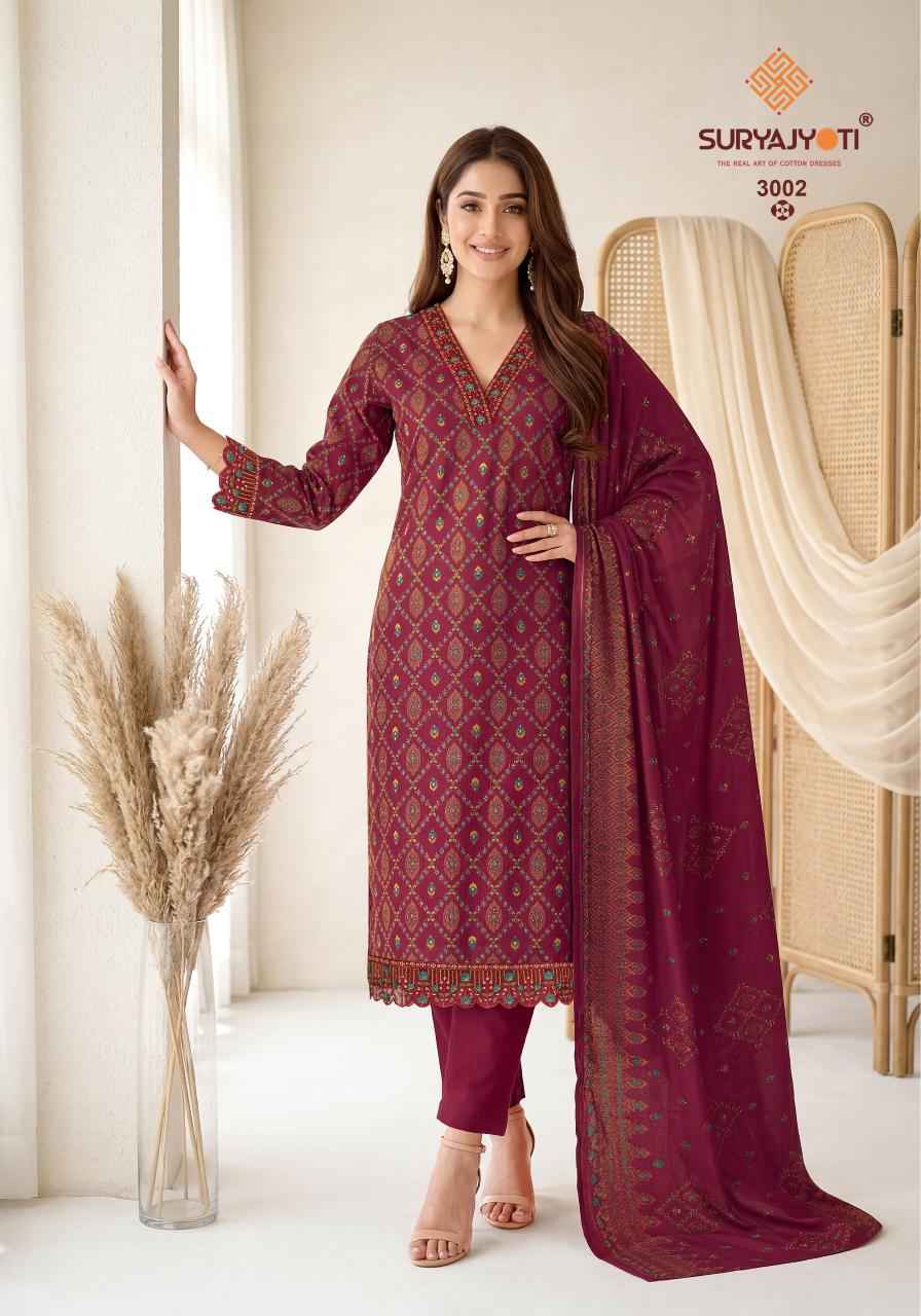 Suryajyoti Pariza Advance Vol 3 Readymade Cotton Dress 8 pcs Catalogue