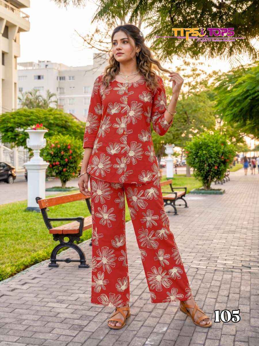 Tips & Tops Fashion Beats Vol 17 Reyon Co ord Set 6 pcs Catalogue