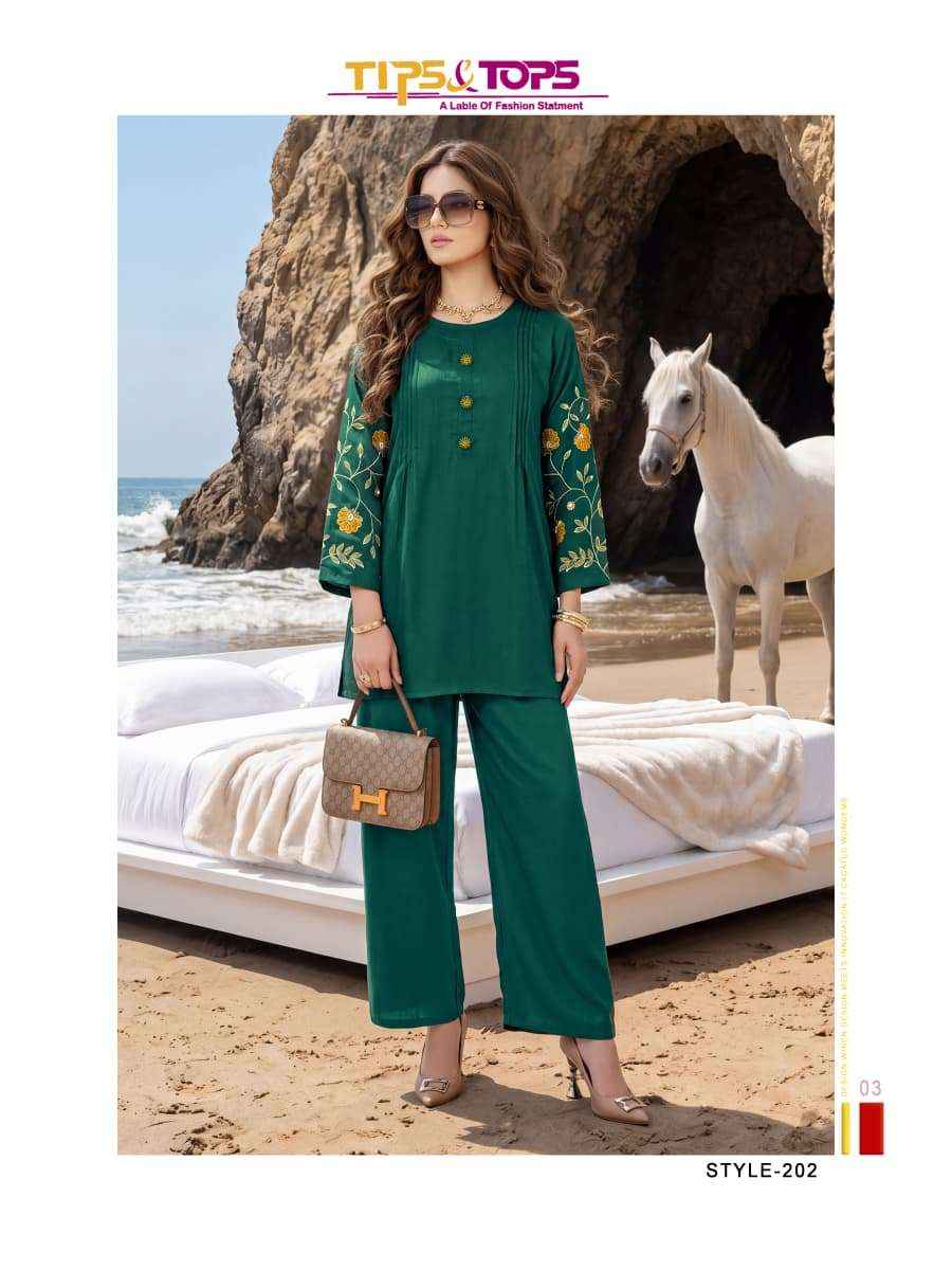 Tips & Tops Honey Vol 2 Reyon Co ord Set 6 pcs Catalogue