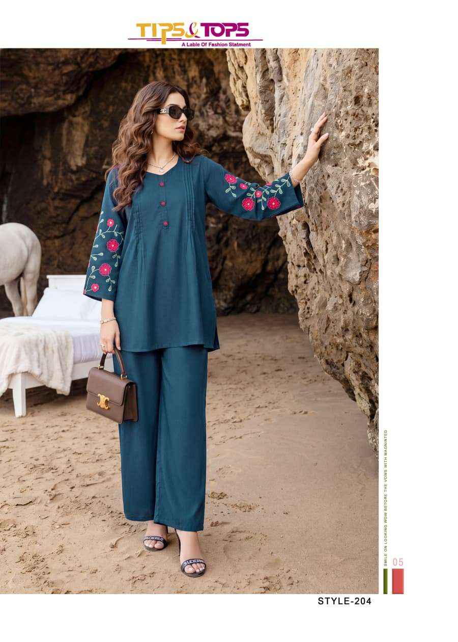 Tips & Tops Honey Vol 2 Reyon Co ord Set 6 pcs Catalogue