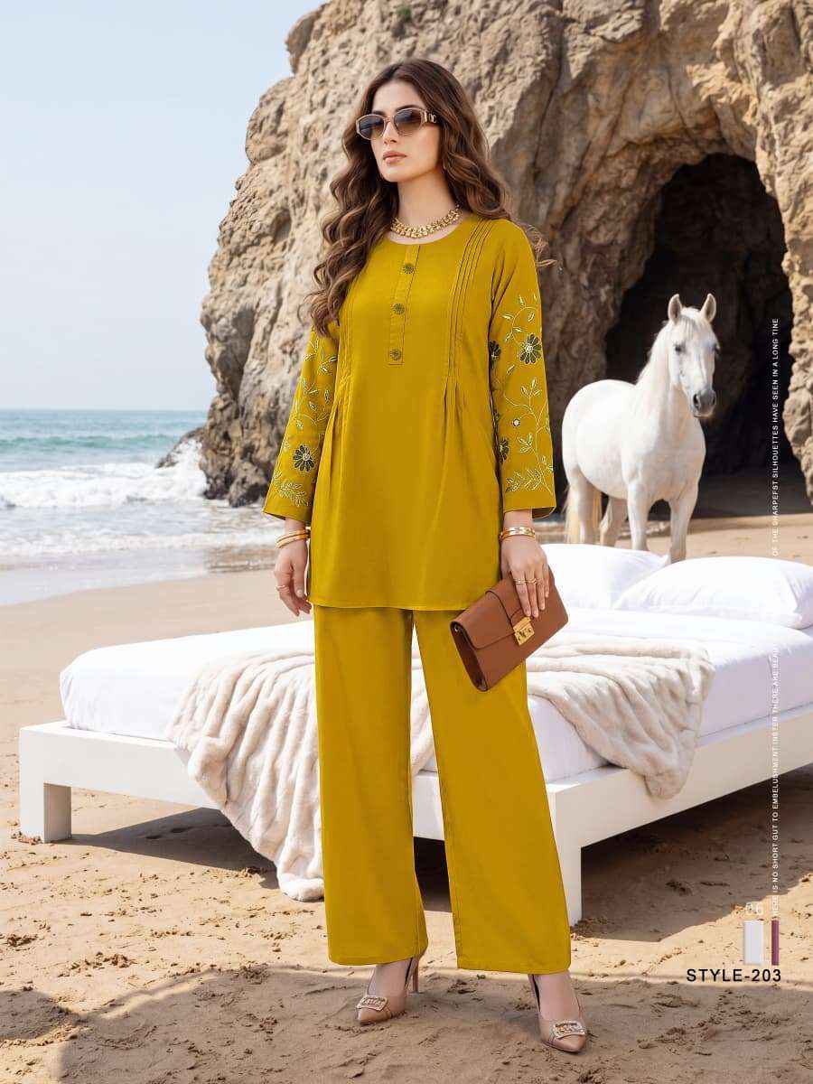 Tips & Tops Honey Vol 2 Reyon Co ord Set 6 pcs Catalogue