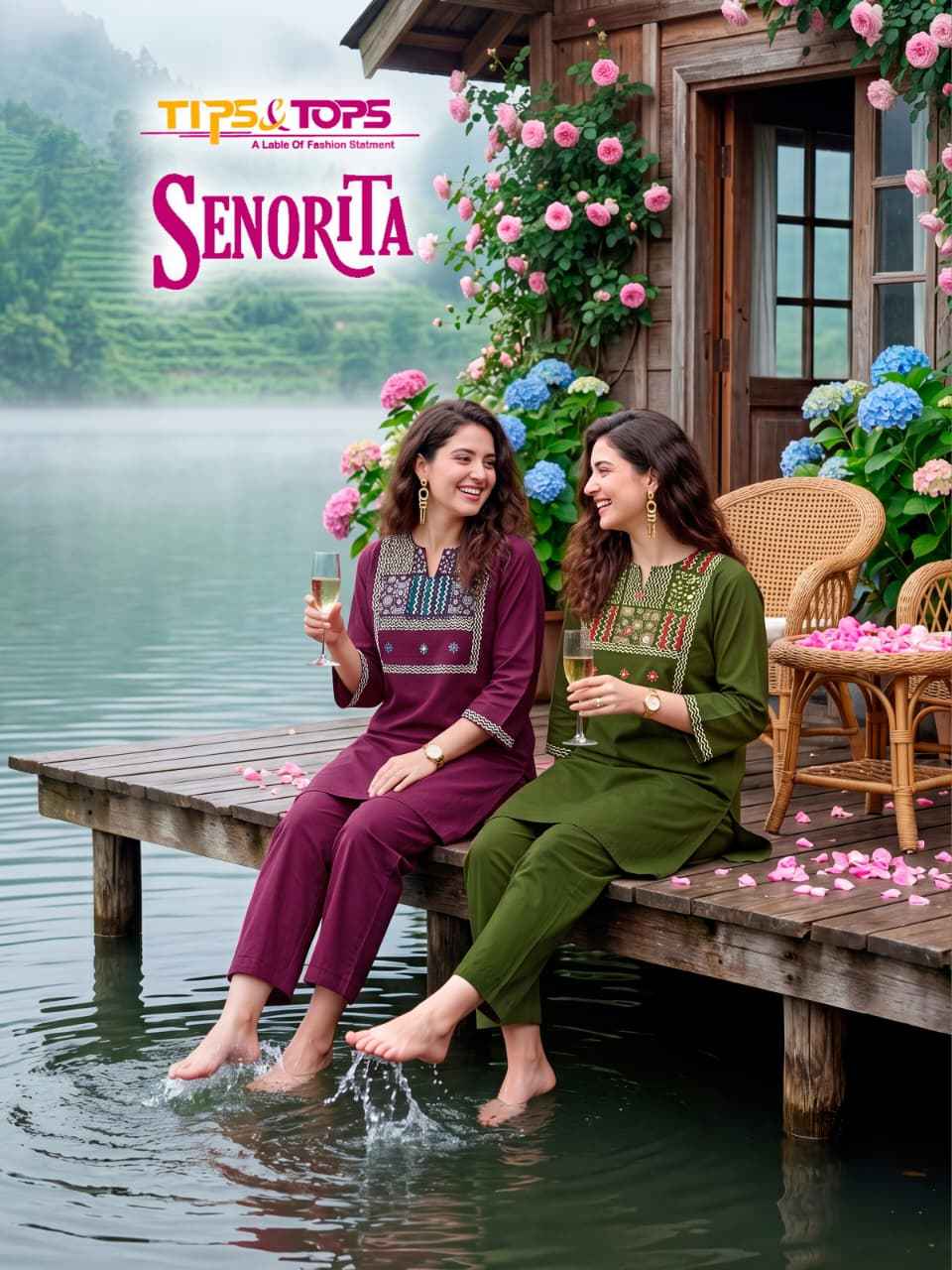 Tips & Tops Senorita Dhabu Cotton Co ord Set 4 pcs Catalogue