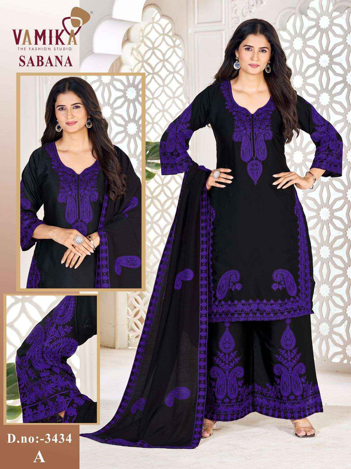 Vamika Sabana Satin Kurti Combo 4 pcs Catalogue