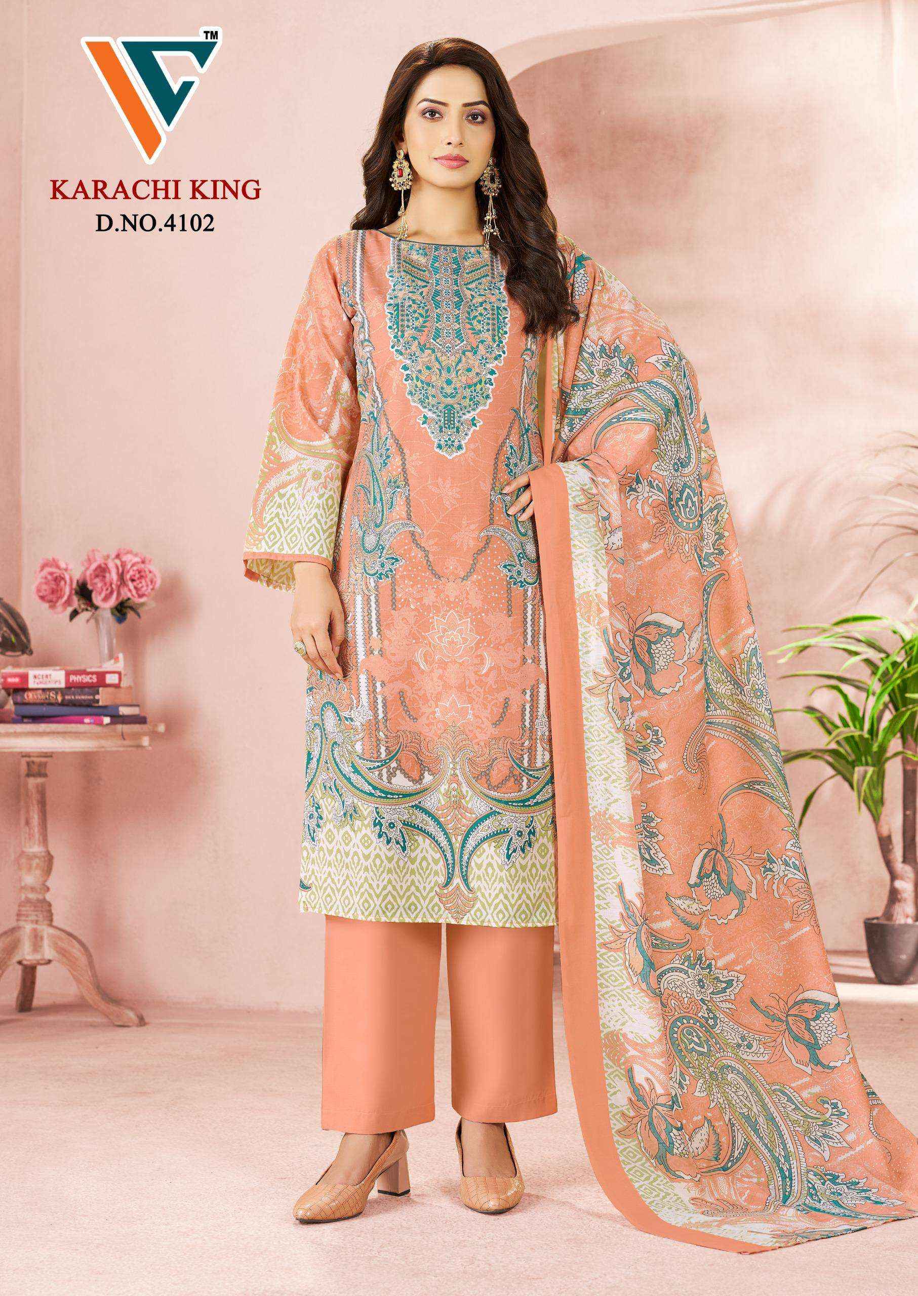 Vandana Creation Karachi King Vol 41 Cotton Dress Material 8 pcs Catalogue