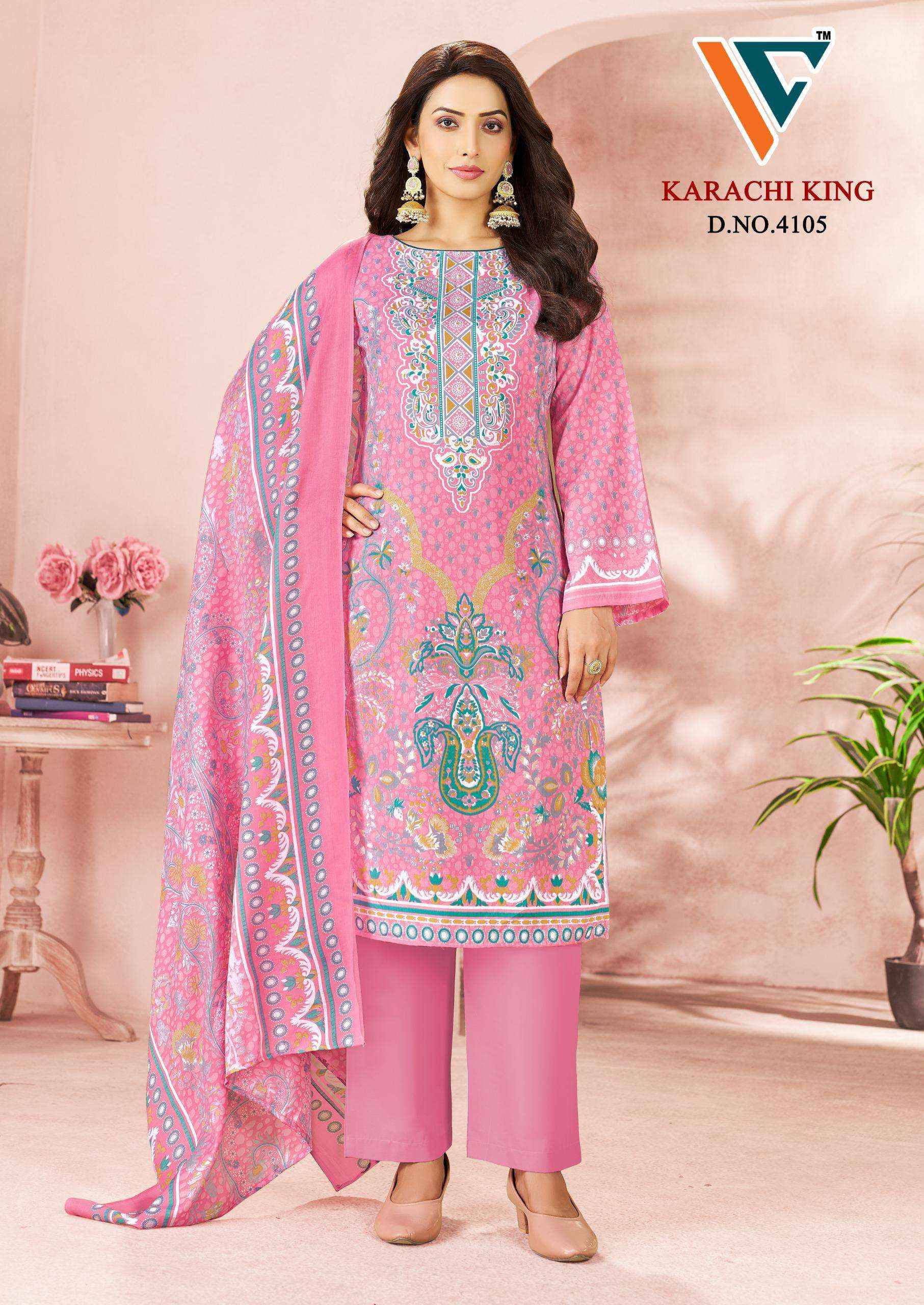 Vandana Creation Karachi King Vol 41 Cotton Dress Material 8 pcs Catalogue