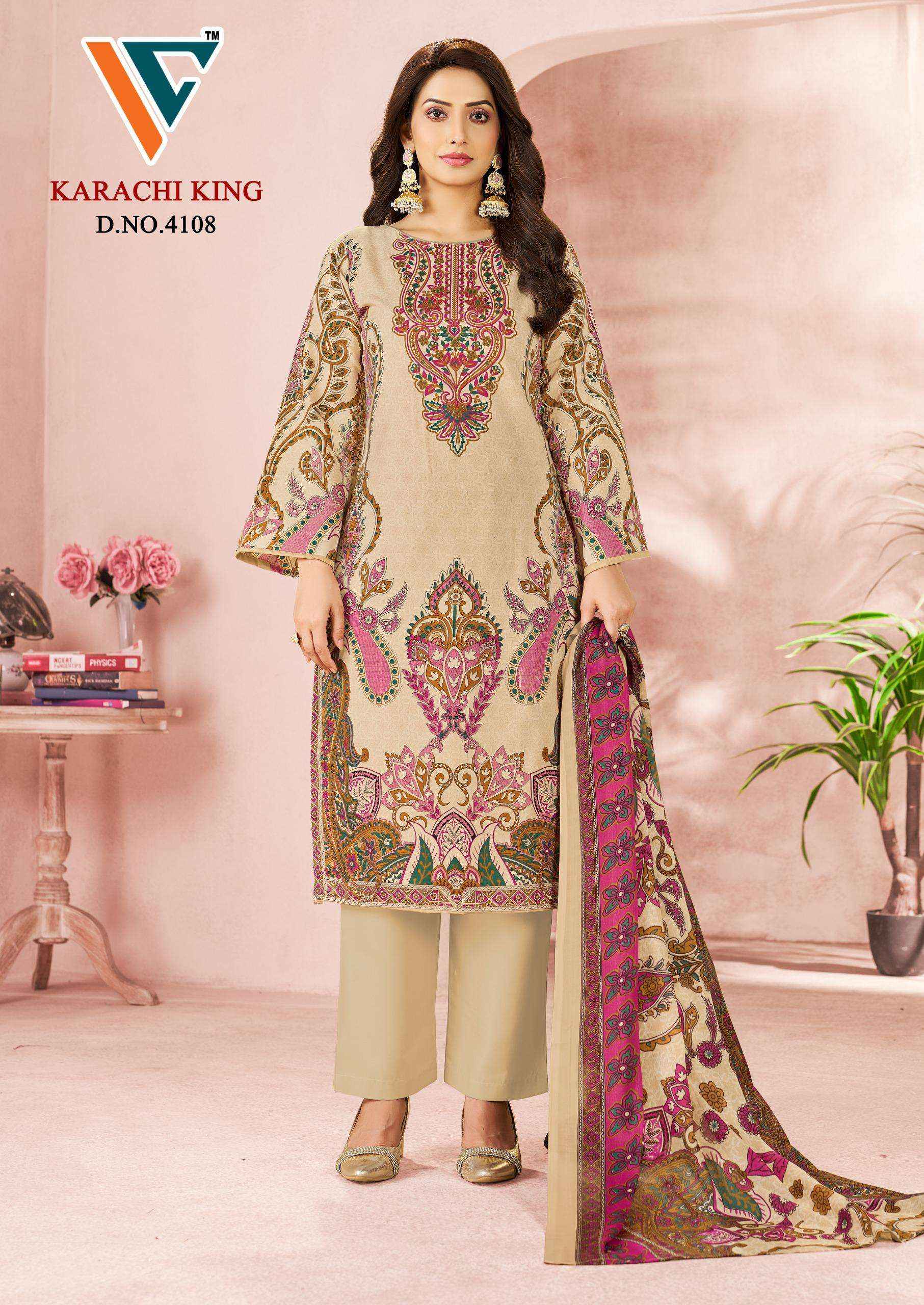 Vandana Creation Karachi King Vol 41 Cotton Dress Material 8 pcs Catalogue