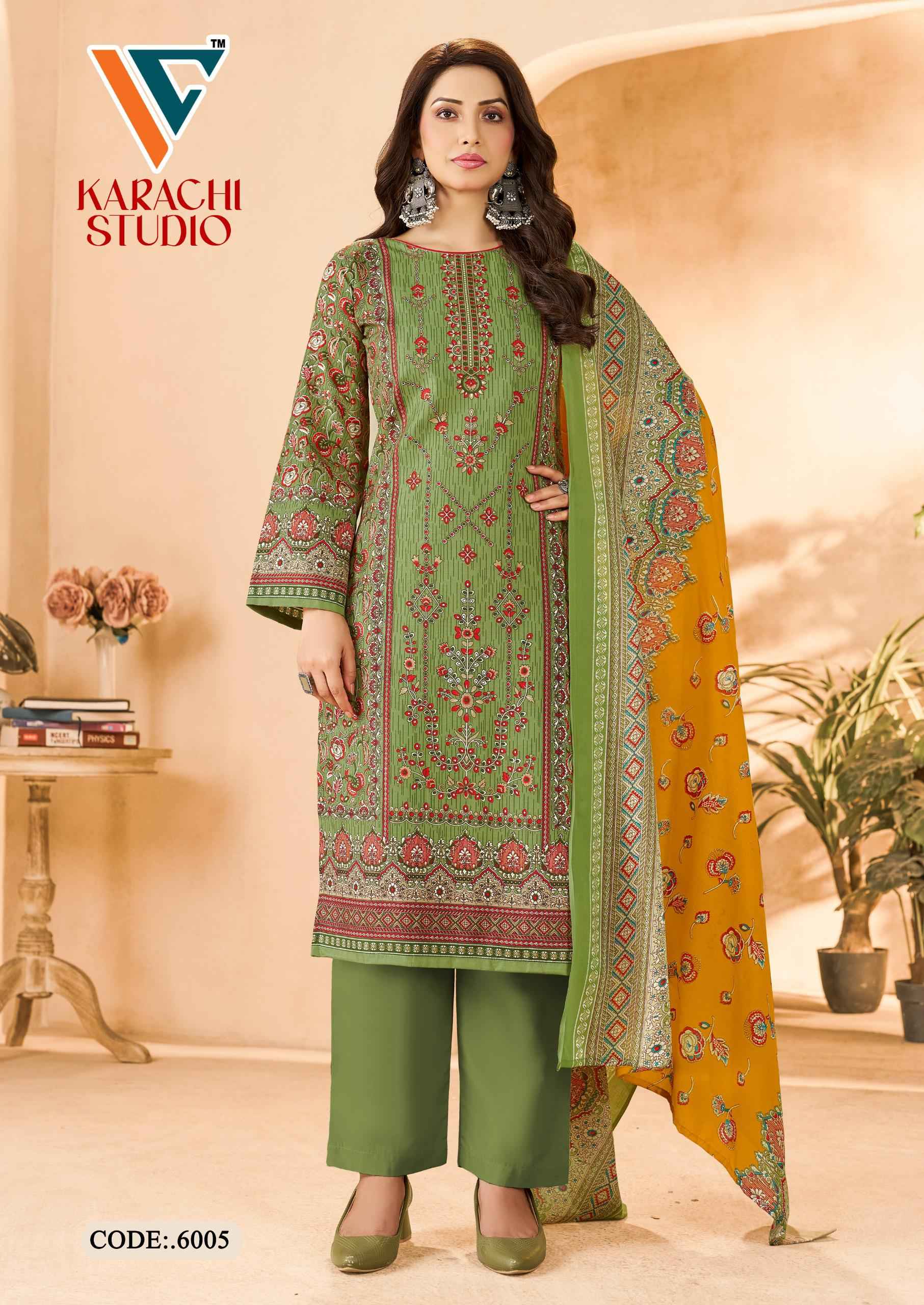 Vandana Creation Karachi Studio Vol 6 Cotton Dress Material 8 pcs Catalogue