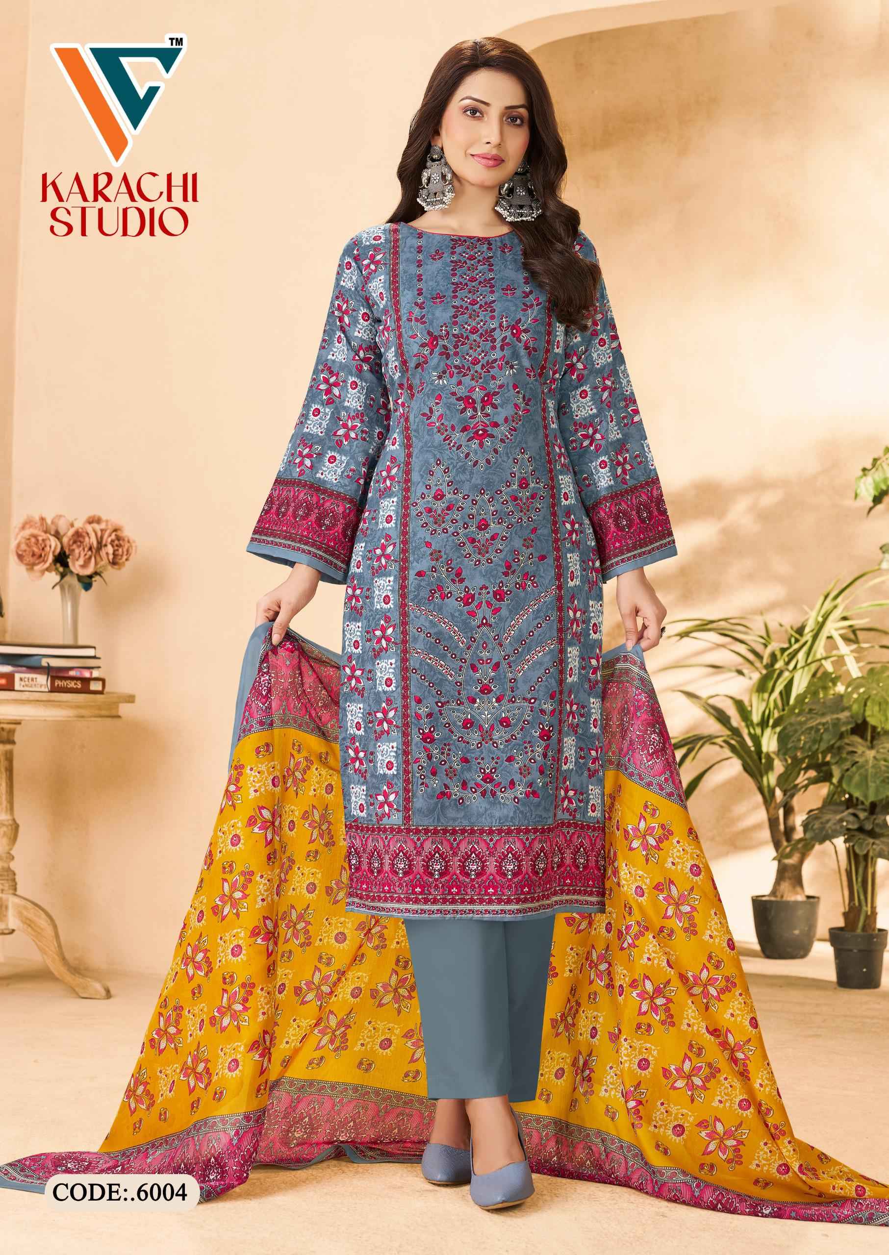 Vandana Creation Karachi Studio Vol 6 Cotton Dress Material 8 pcs Catalogue