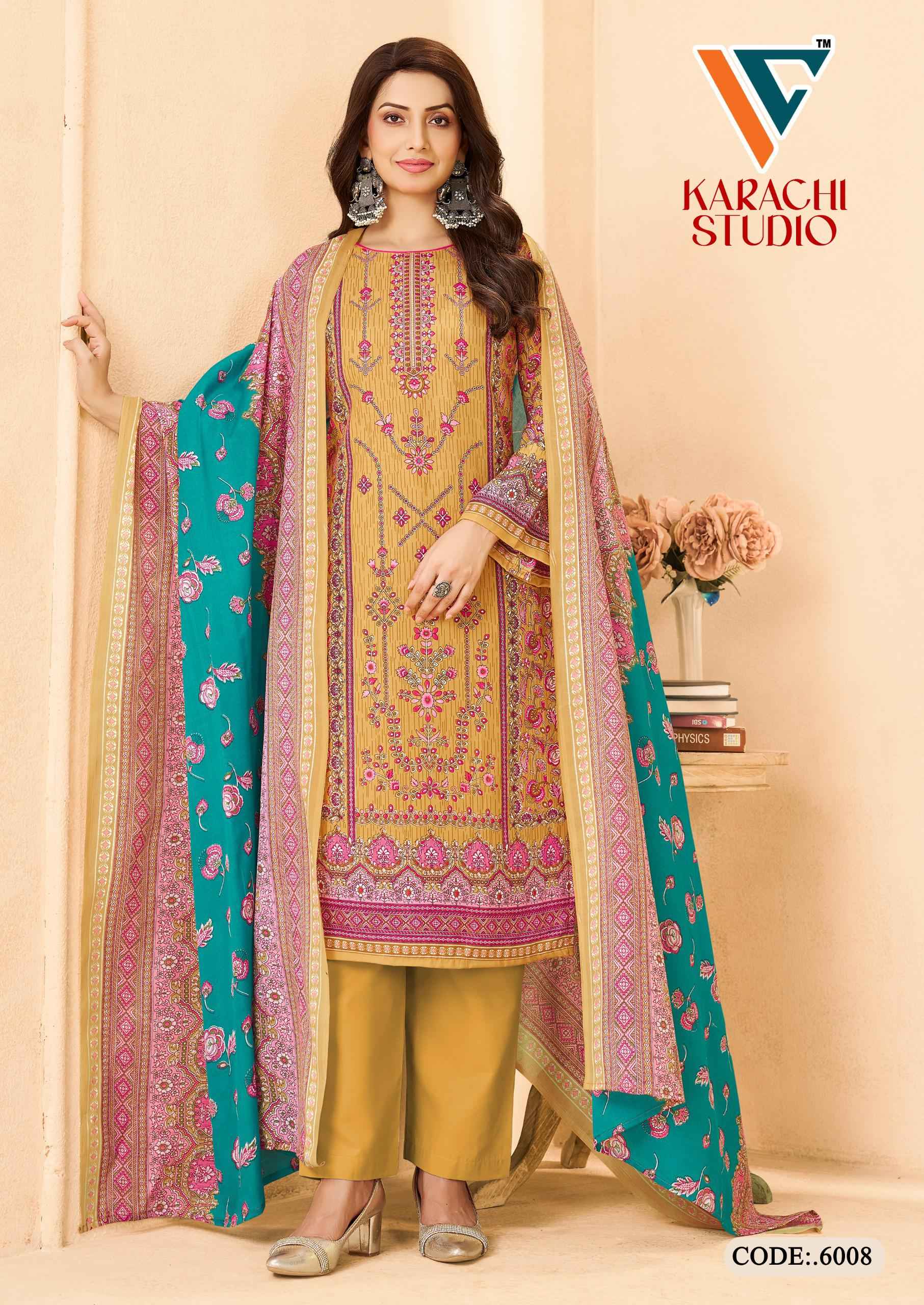 Vandana Creation Karachi Studio Vol 6 Cotton Dress Material 8 pcs Catalogue