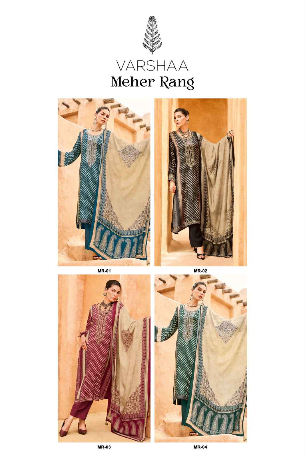 Varshaa Meher Rang Cotton Dress Material 4 pcs Catalogue