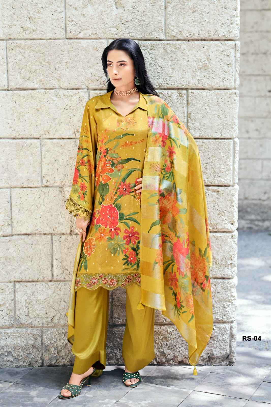 Varshaa Rasa Viscose Dress Material 4 pcs Catalogue