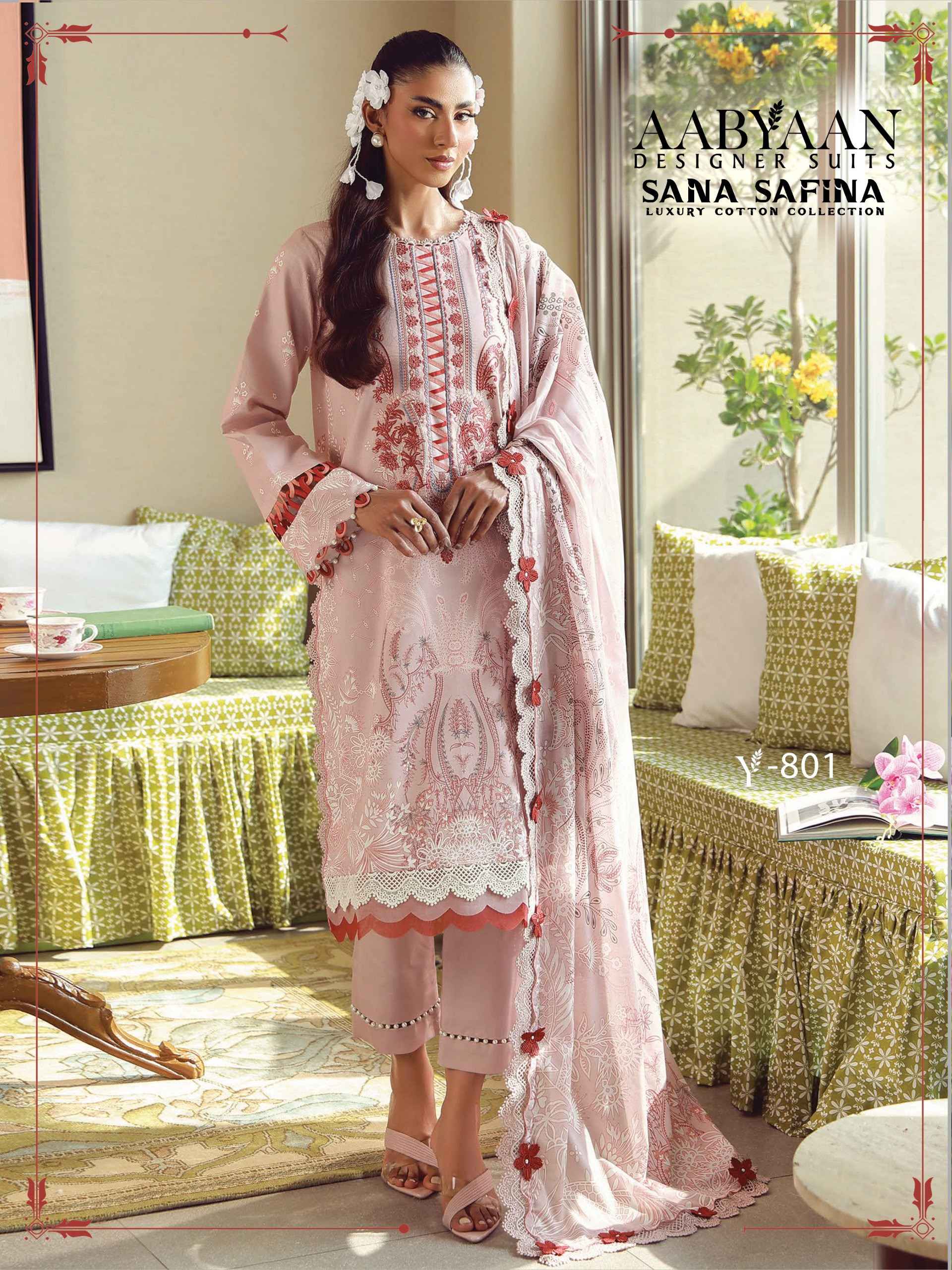 Aabyaan Sana Safina Vol 8 Cotton Dress Material 6 pcs Catalogue