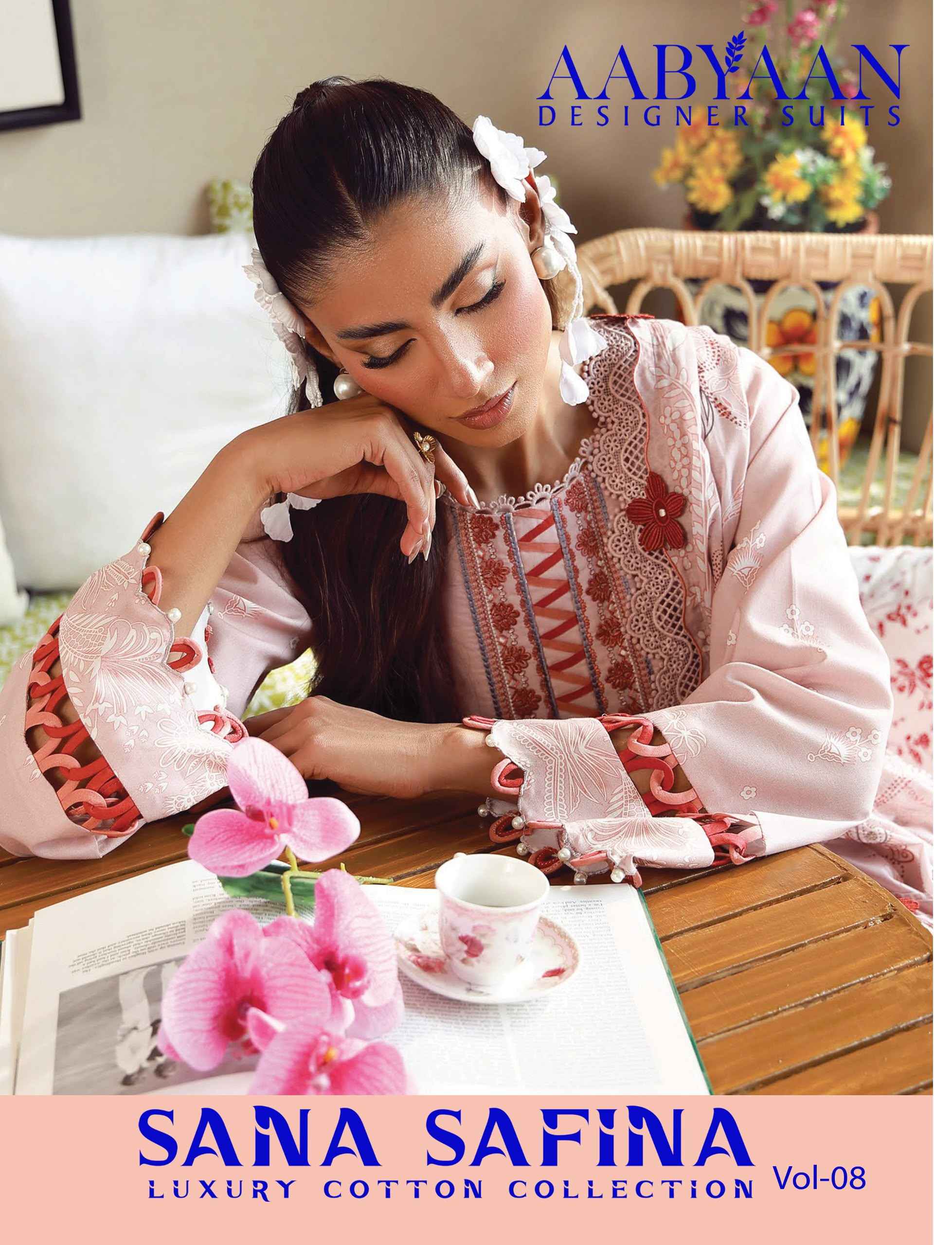 Aabyaan Sana Safina Vol 8 Cotton Dress Material 6 pcs Catalogue