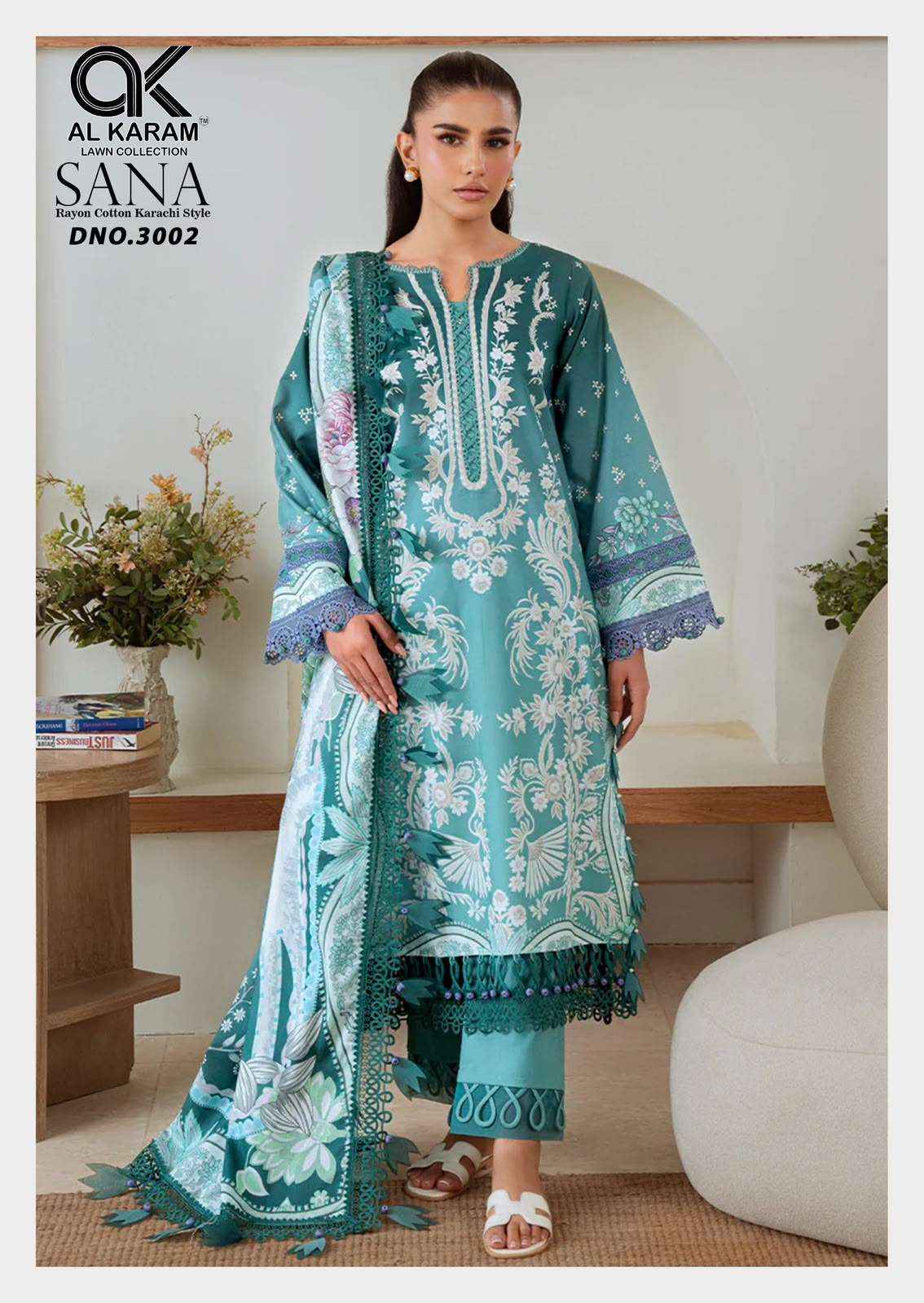 Al Karam Sana Vol 3 Rayon Dress Material 6 pcs Catalogue
