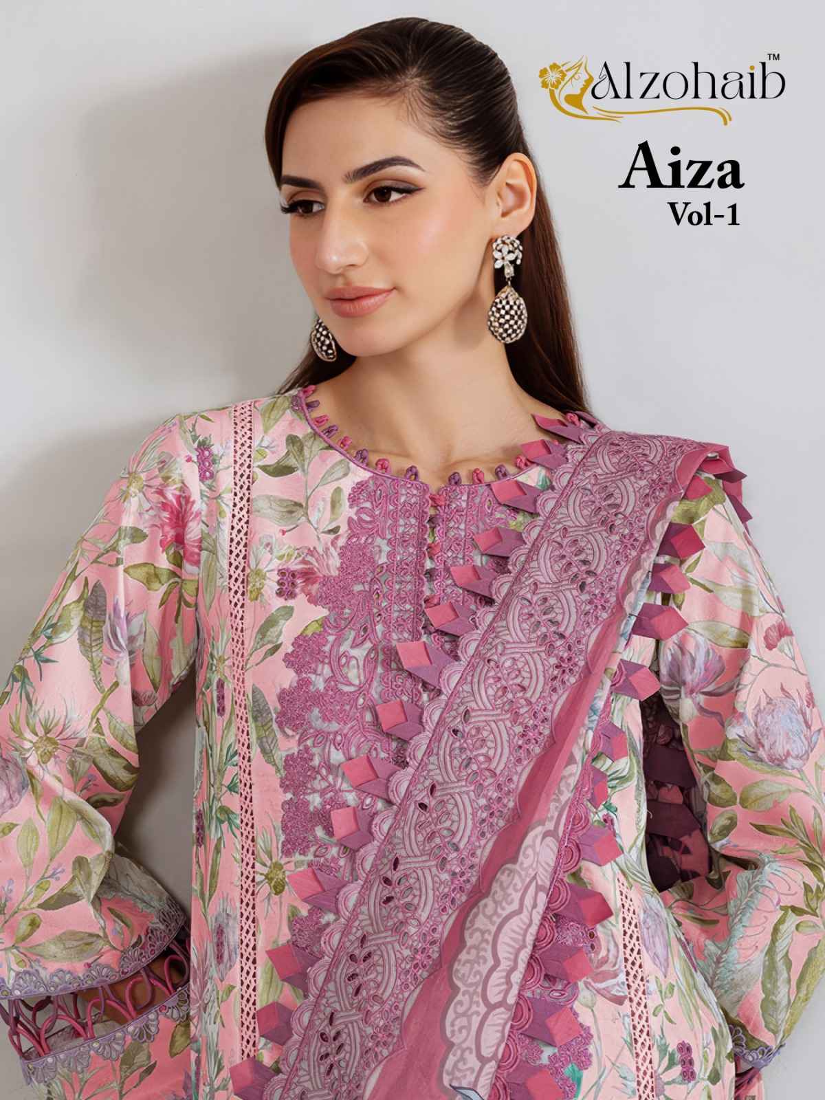 Al Zohaib Aiza Vol 1 Cotton Dress Material 4 pcs Catalogue