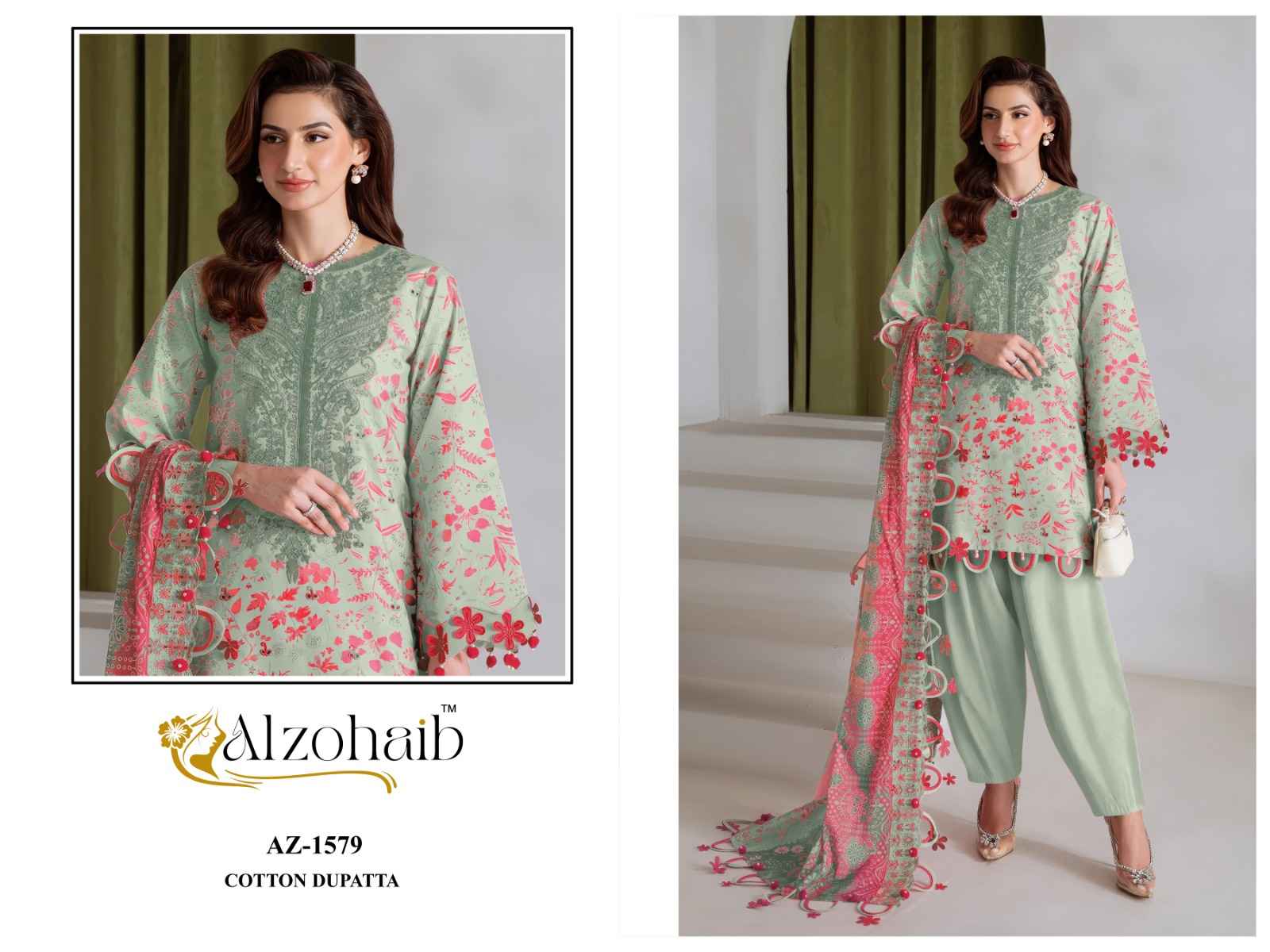 Al Zohaib Aiza Vol 1 Cotton Dress Material 4 pcs Catalogue