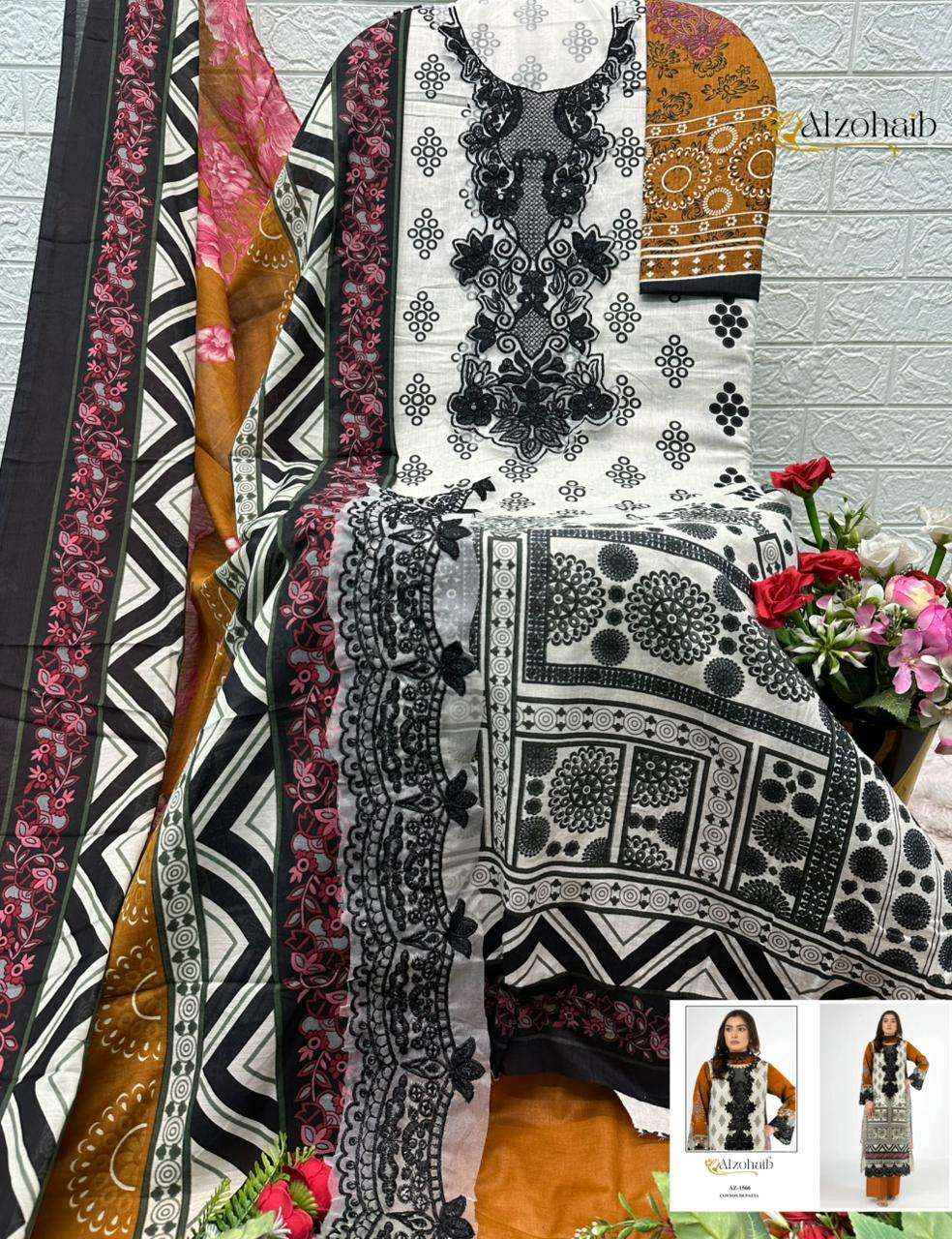 Al Zohaib Zaynah Vol 1 Cotton Dress Material 4 pcs Catalogue