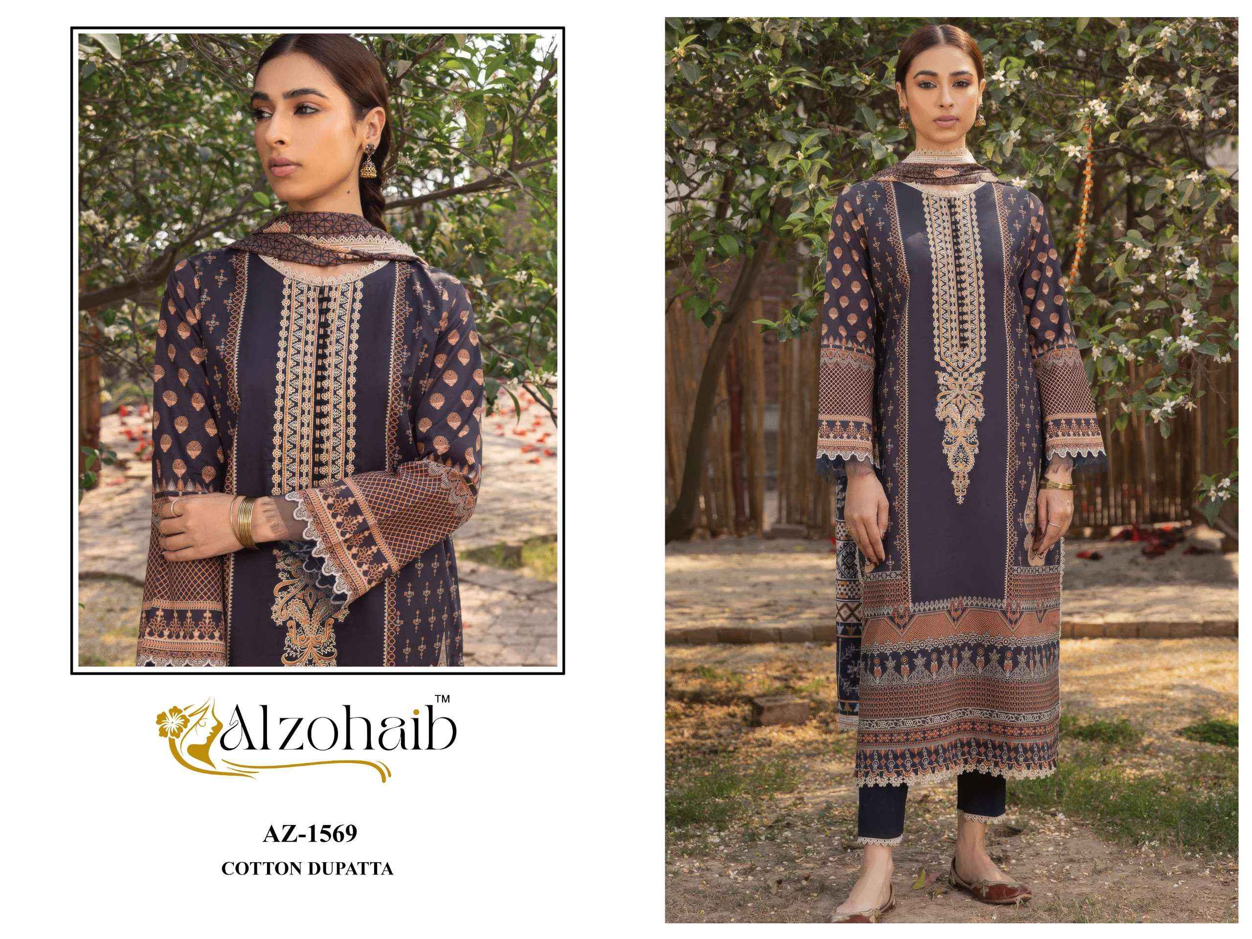 Al Zohaib Zaynah Vol 1 Cotton Dress Material 4 pcs Catalogue