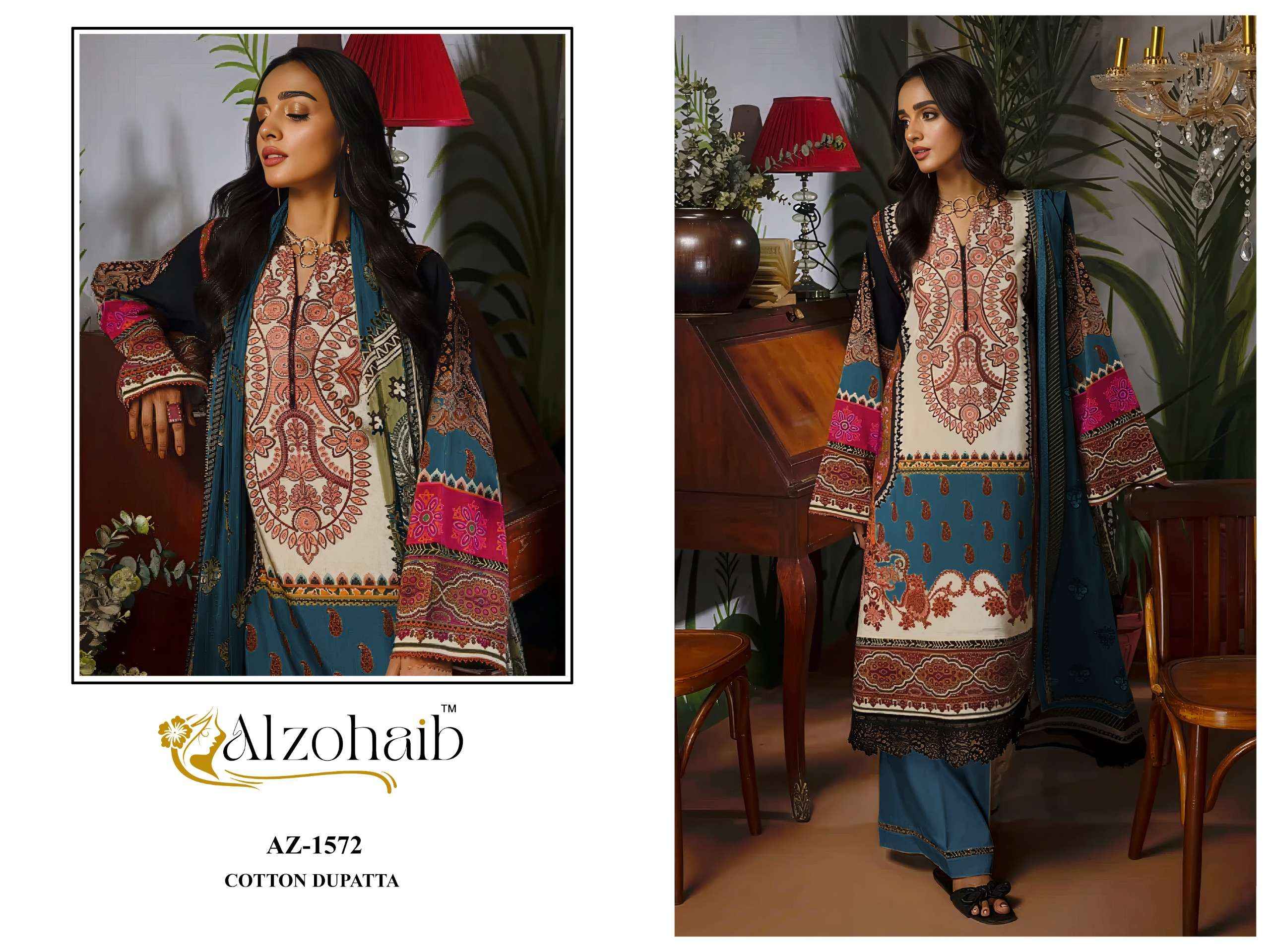 Al Zohaib Zaynah Vol 1 Cotton Dress Material 4 pcs Catalogue