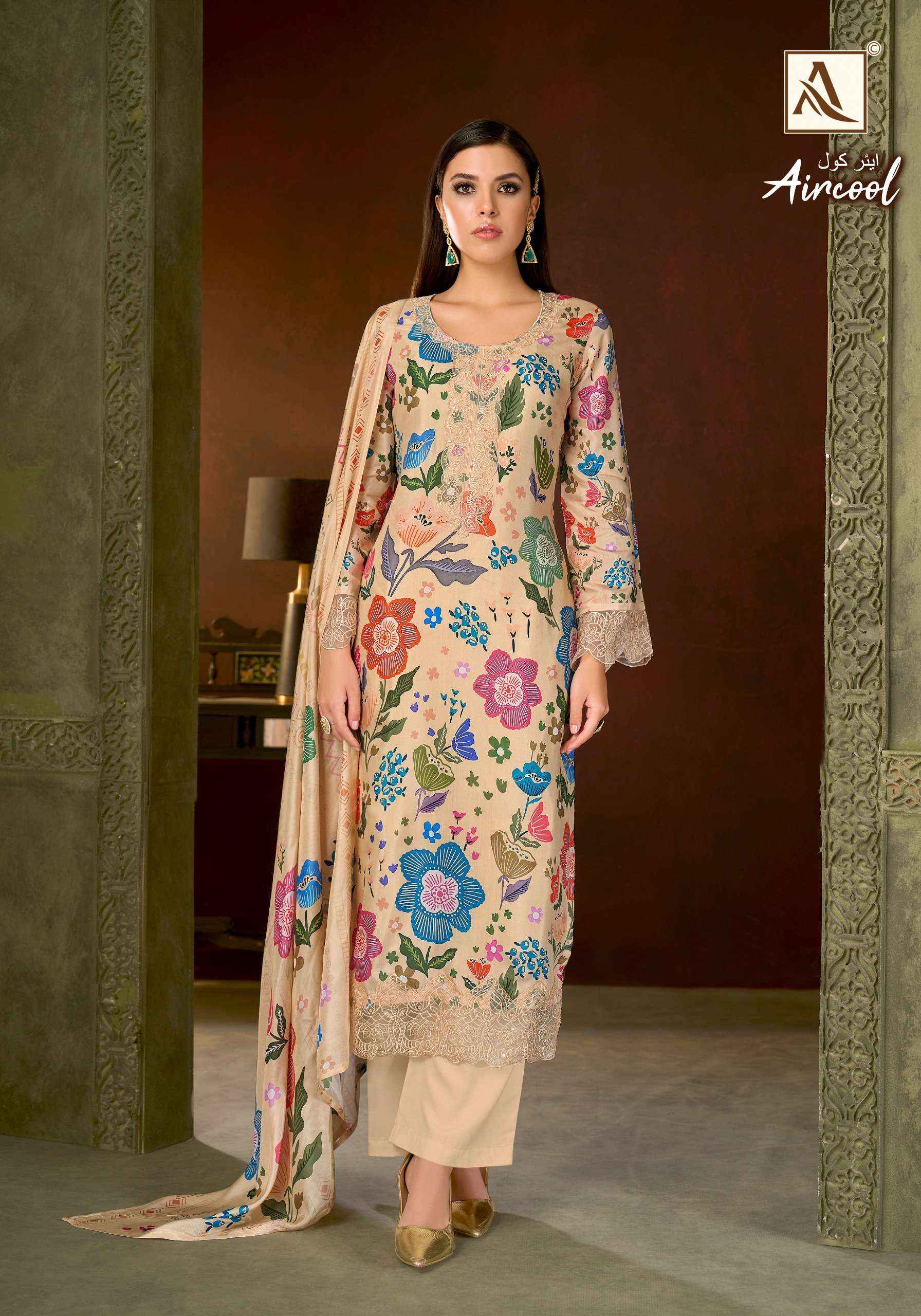 Alok Aircool Viscose Muslin Dress Material 6 pcs Catalogue