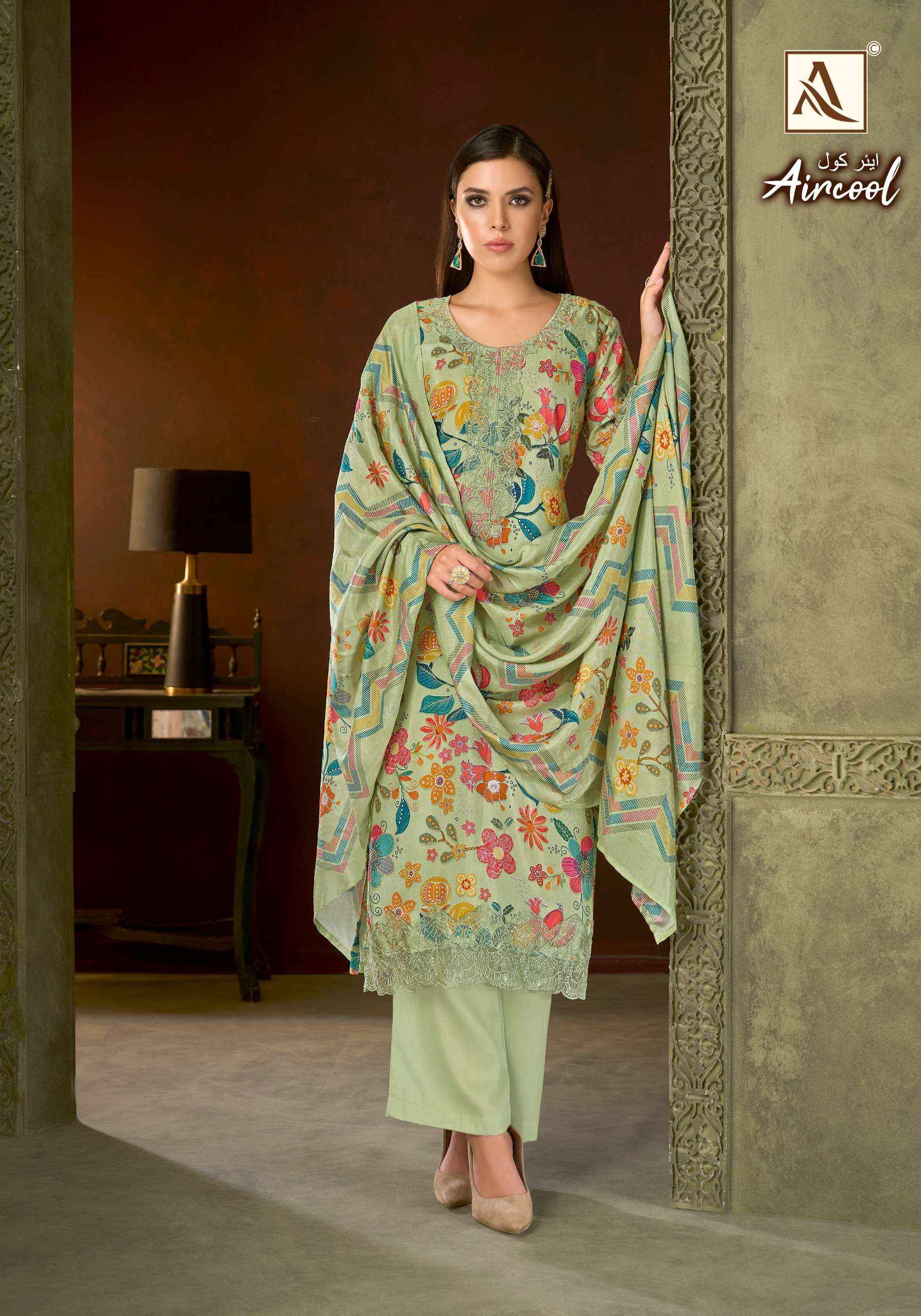 Alok Aircool Viscose Muslin Dress Material 6 pcs Catalogue