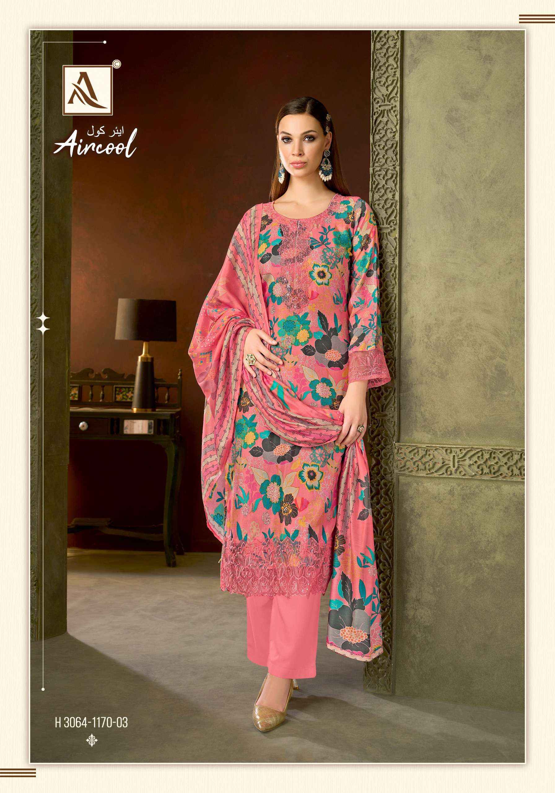 Alok Aircool Viscose Muslin Dress Material 6 pcs Catalogue