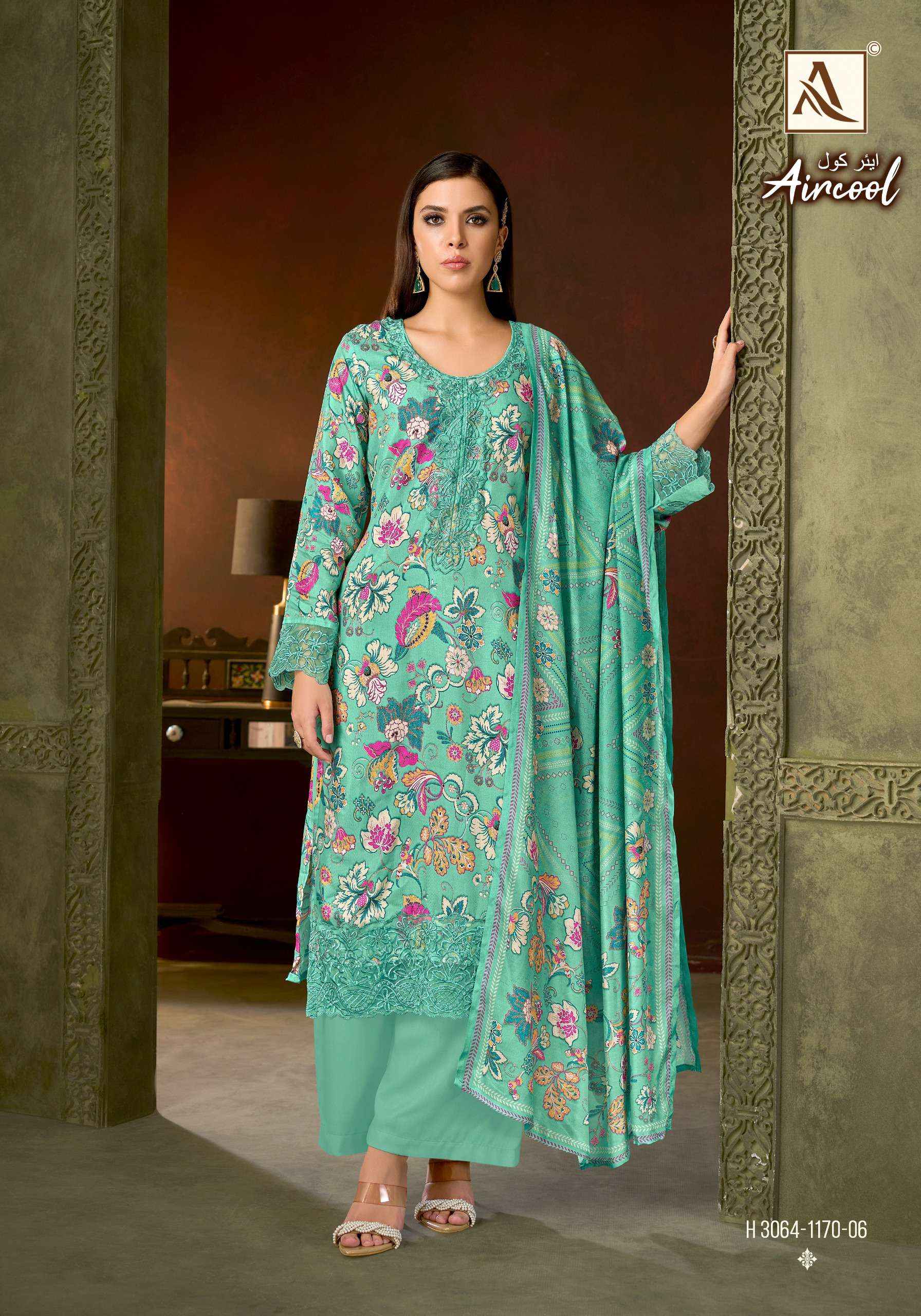 Alok Aircool Viscose Muslin Dress Material 6 pcs Catalogue