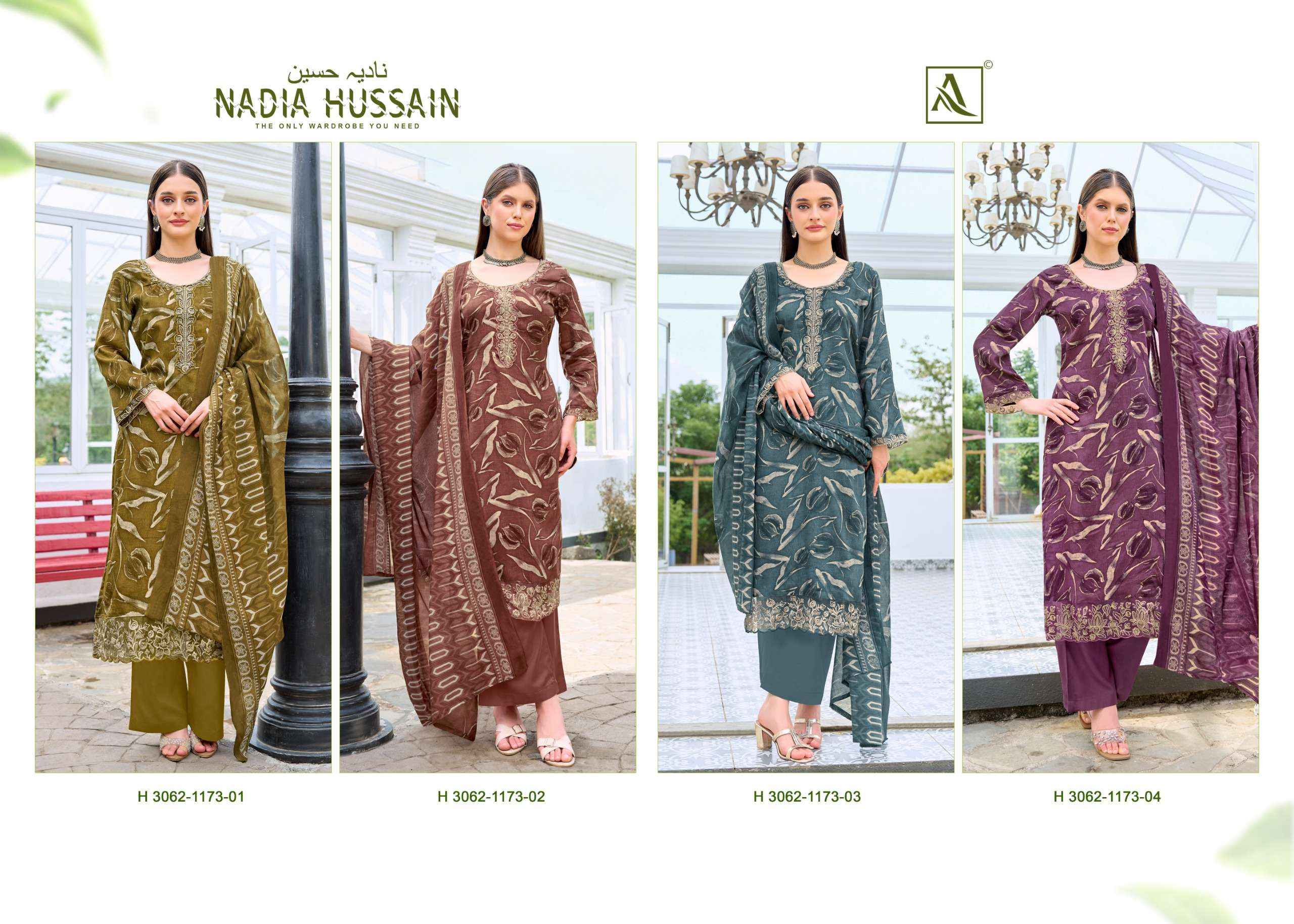 Alok Nadia Hussain Jam Cotton Dress Material 4 pcs Catalogue