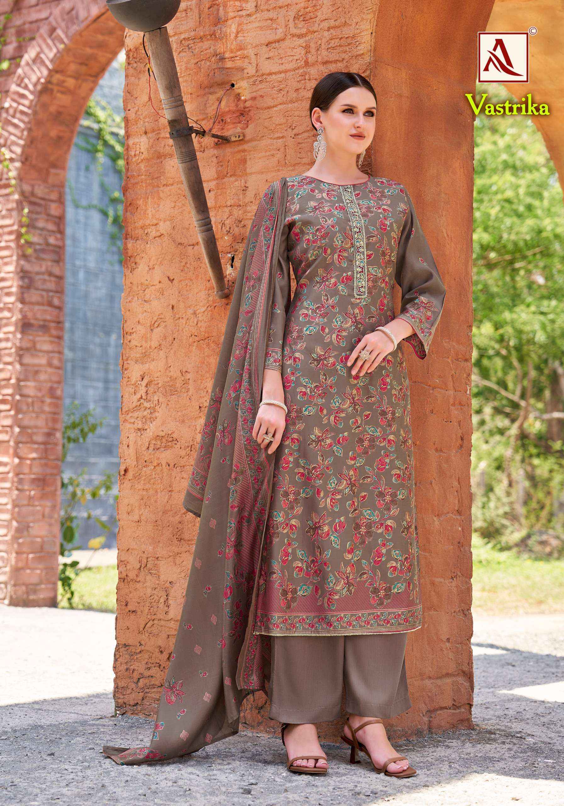 Alok Vastrika Viscose Dress Material 6 pcs Catalogue