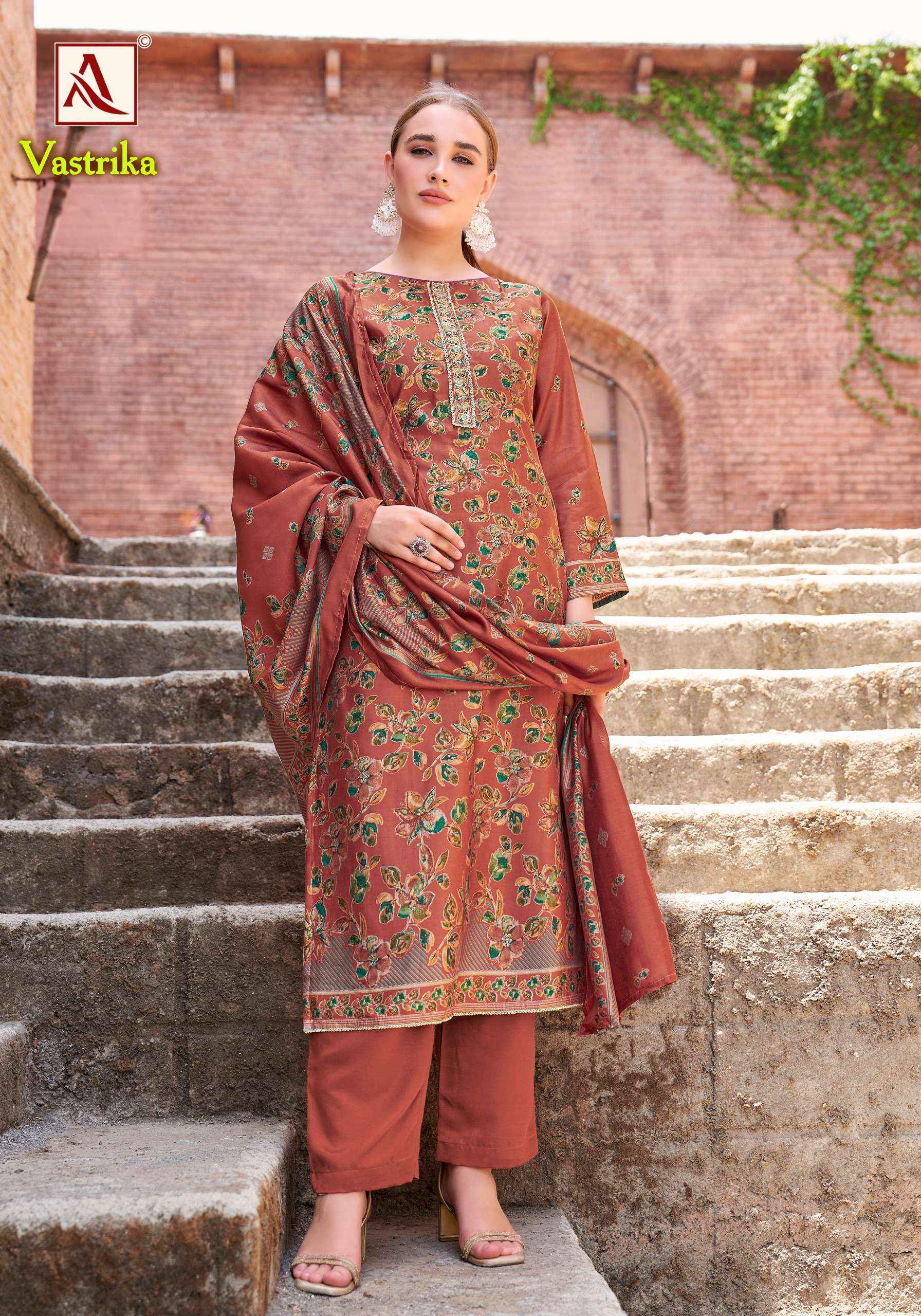 Alok Vastrika Viscose Dress Material 6 pcs Catalogue